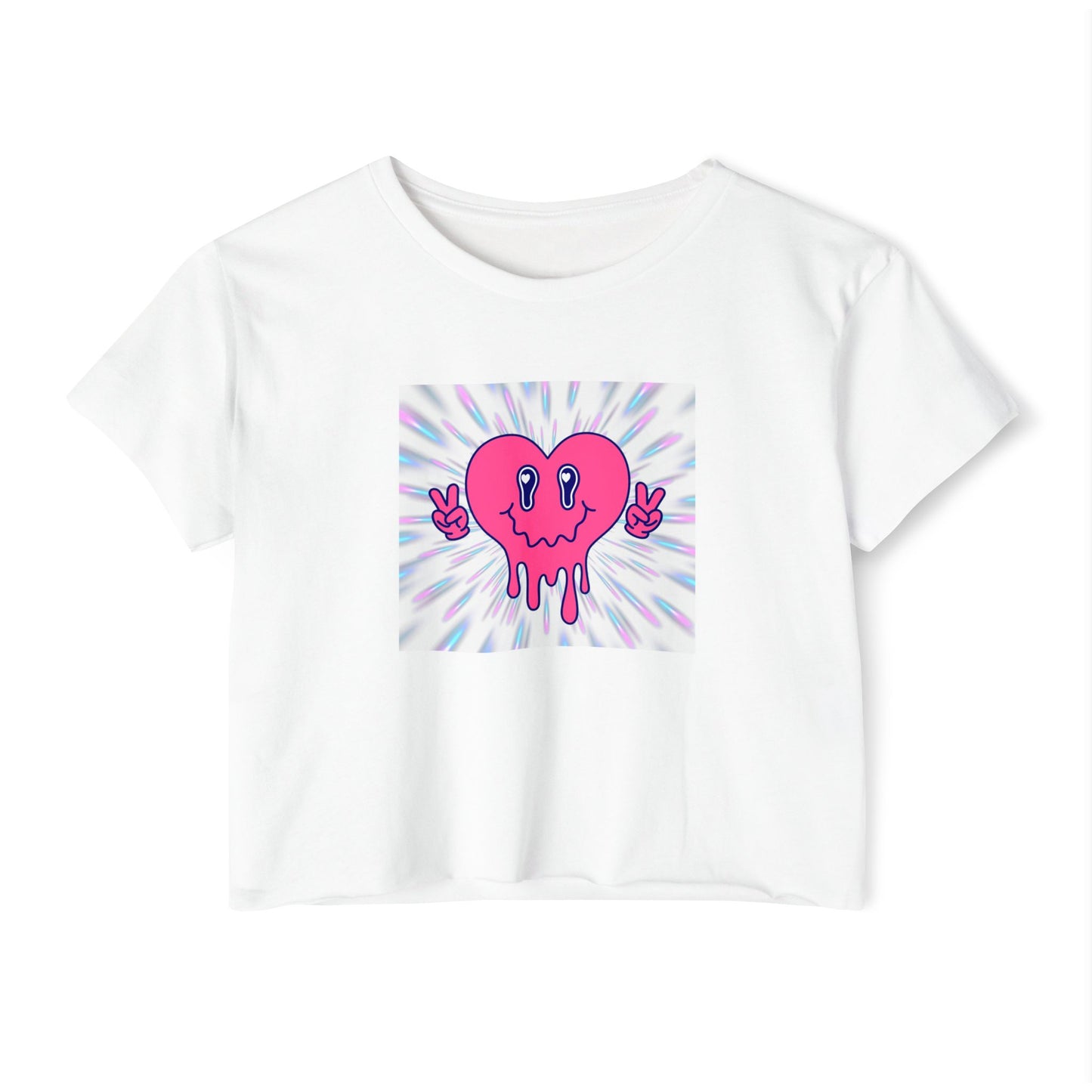 Retro Heart Women's Festival Crop Top