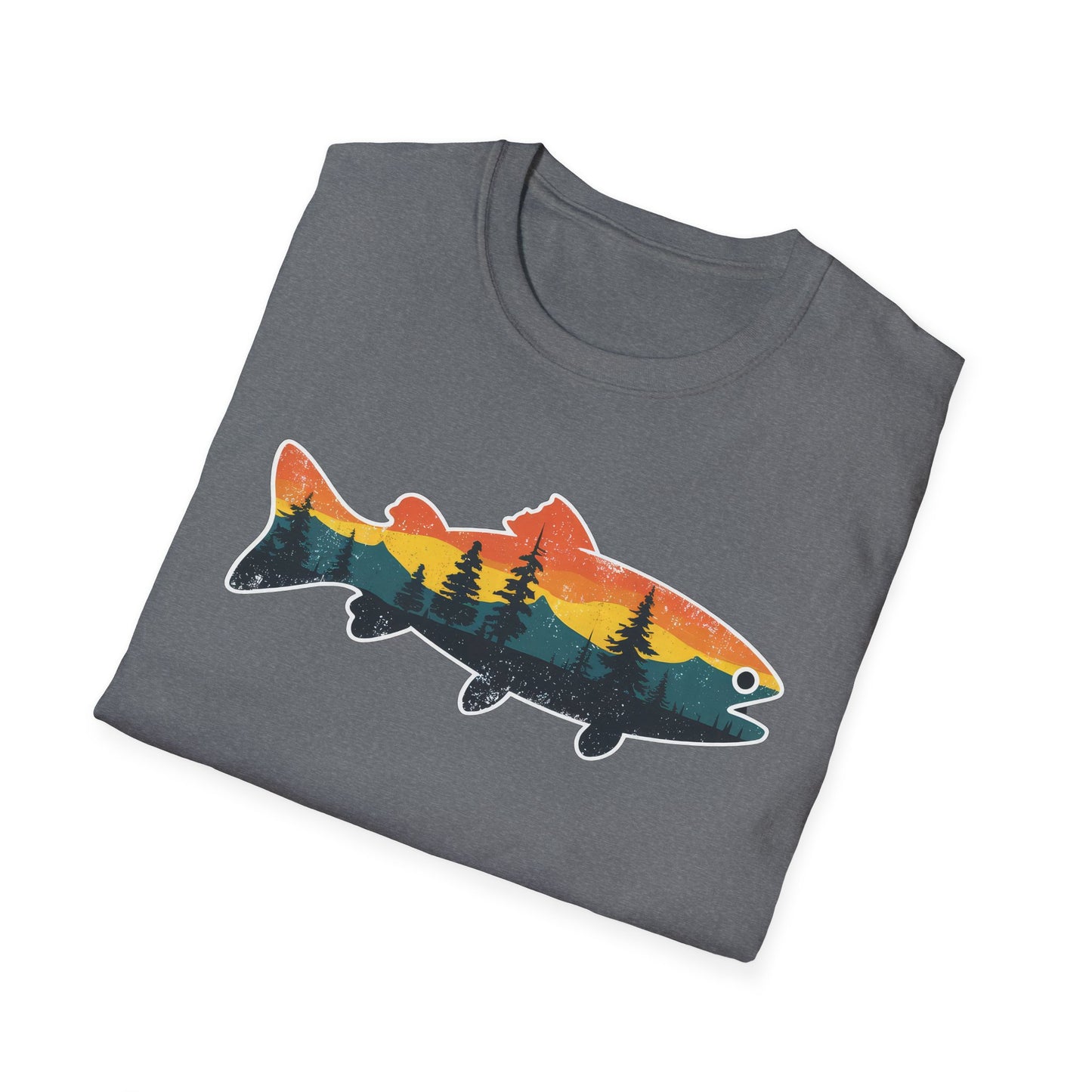 Fish Silhouette Unisex Softstyle T-Shirt