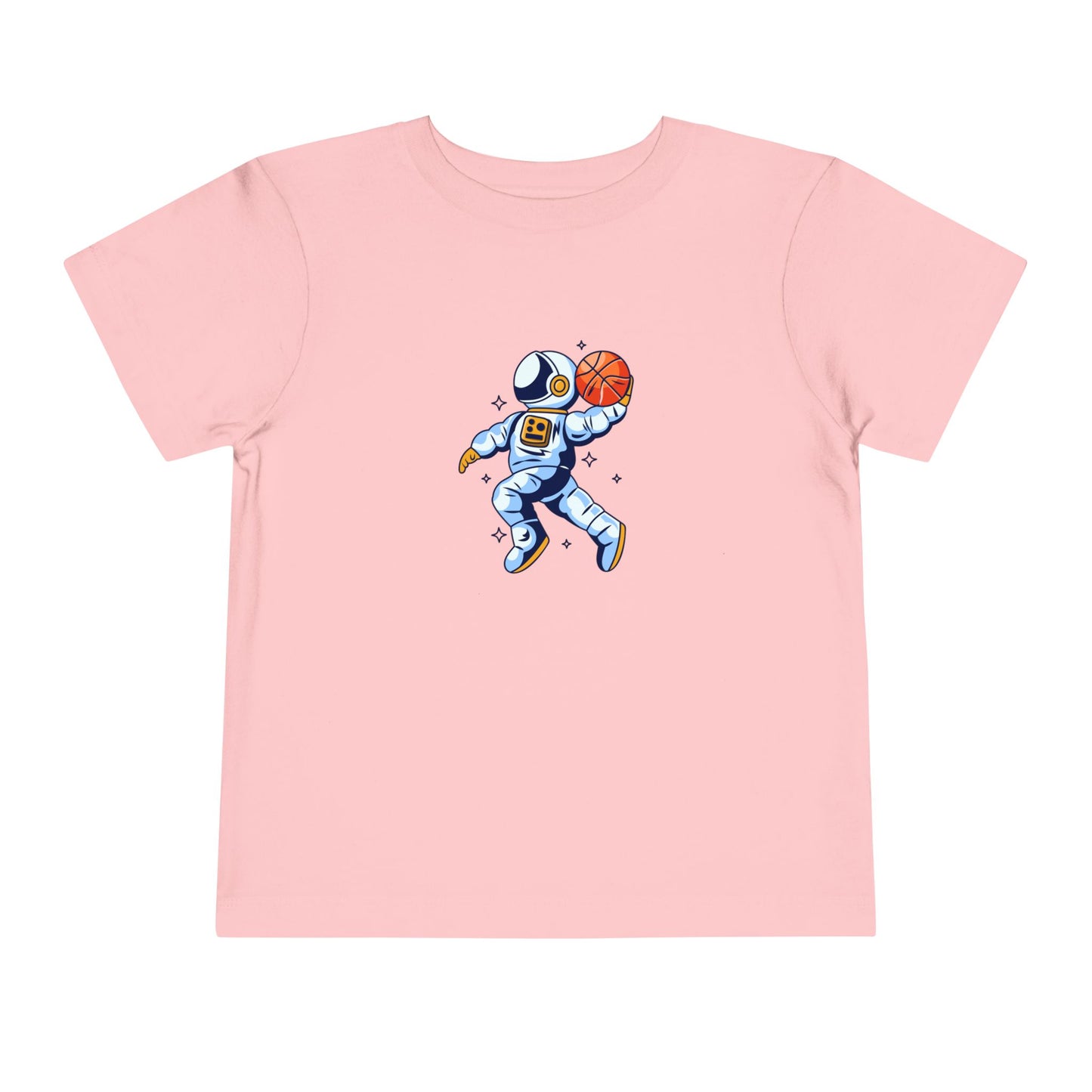 Basketball Astronaut Toddler Short Sleeve Tee