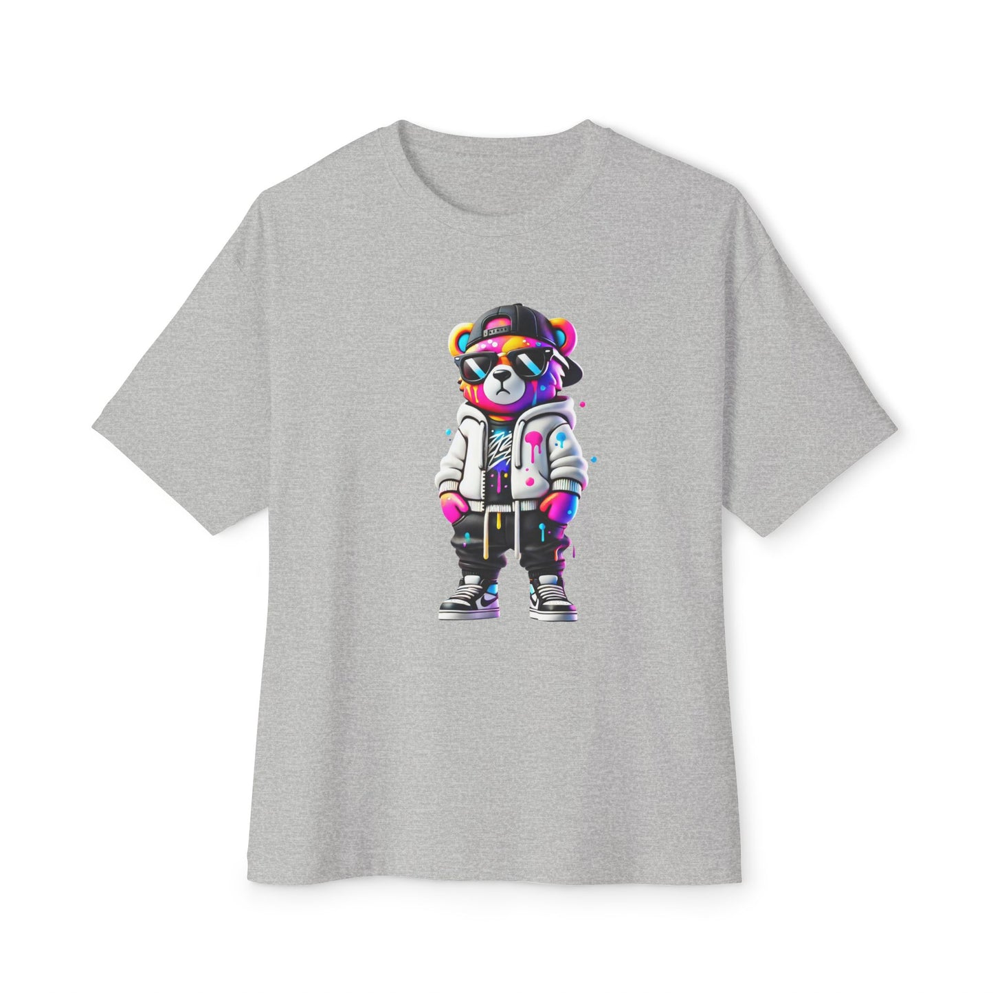 Hip Hop Teddy Bear Unisex Oversized Boxy Tee