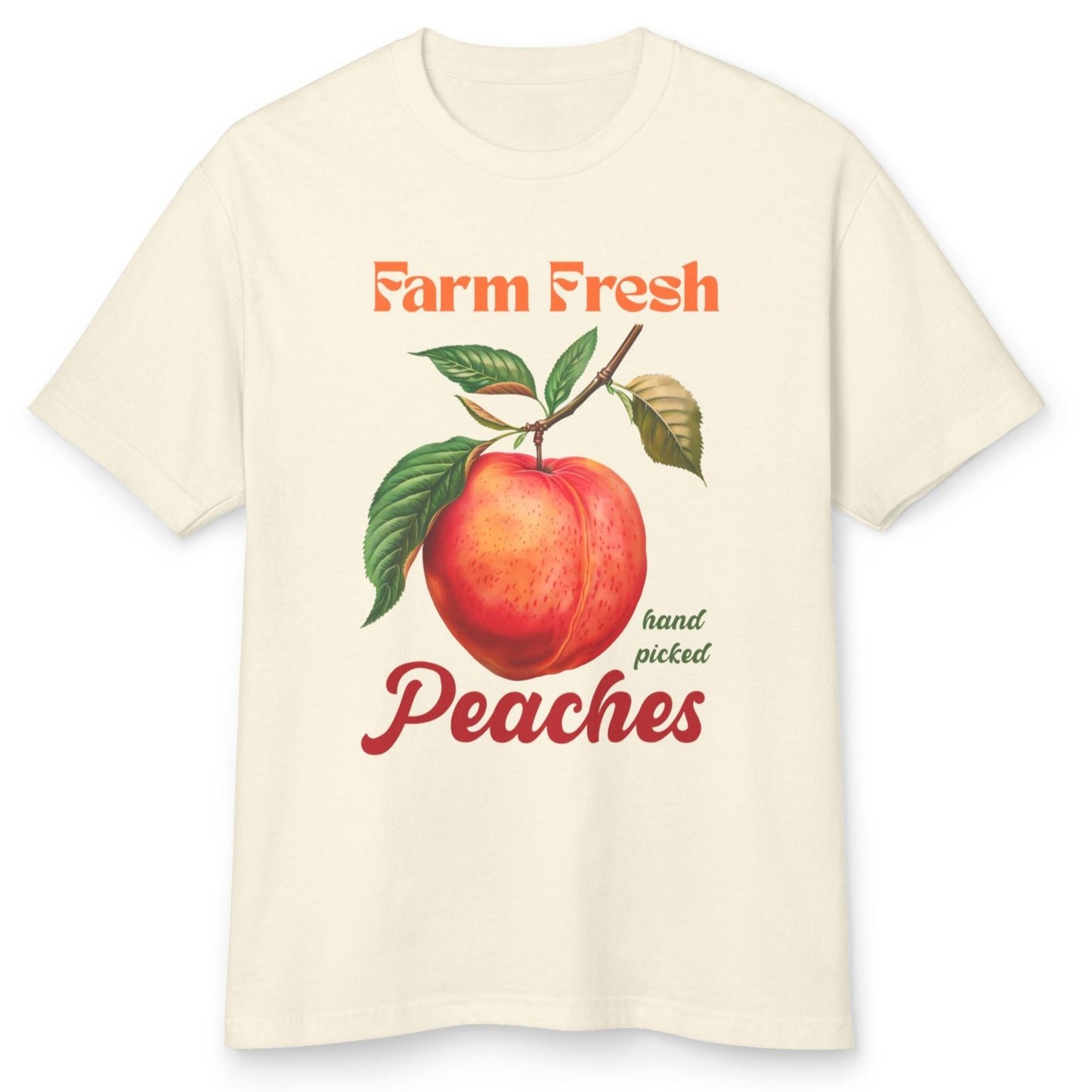 Farm Fresh Peaches Unisex Garment-Dyed Heavyweight Cotton Tee