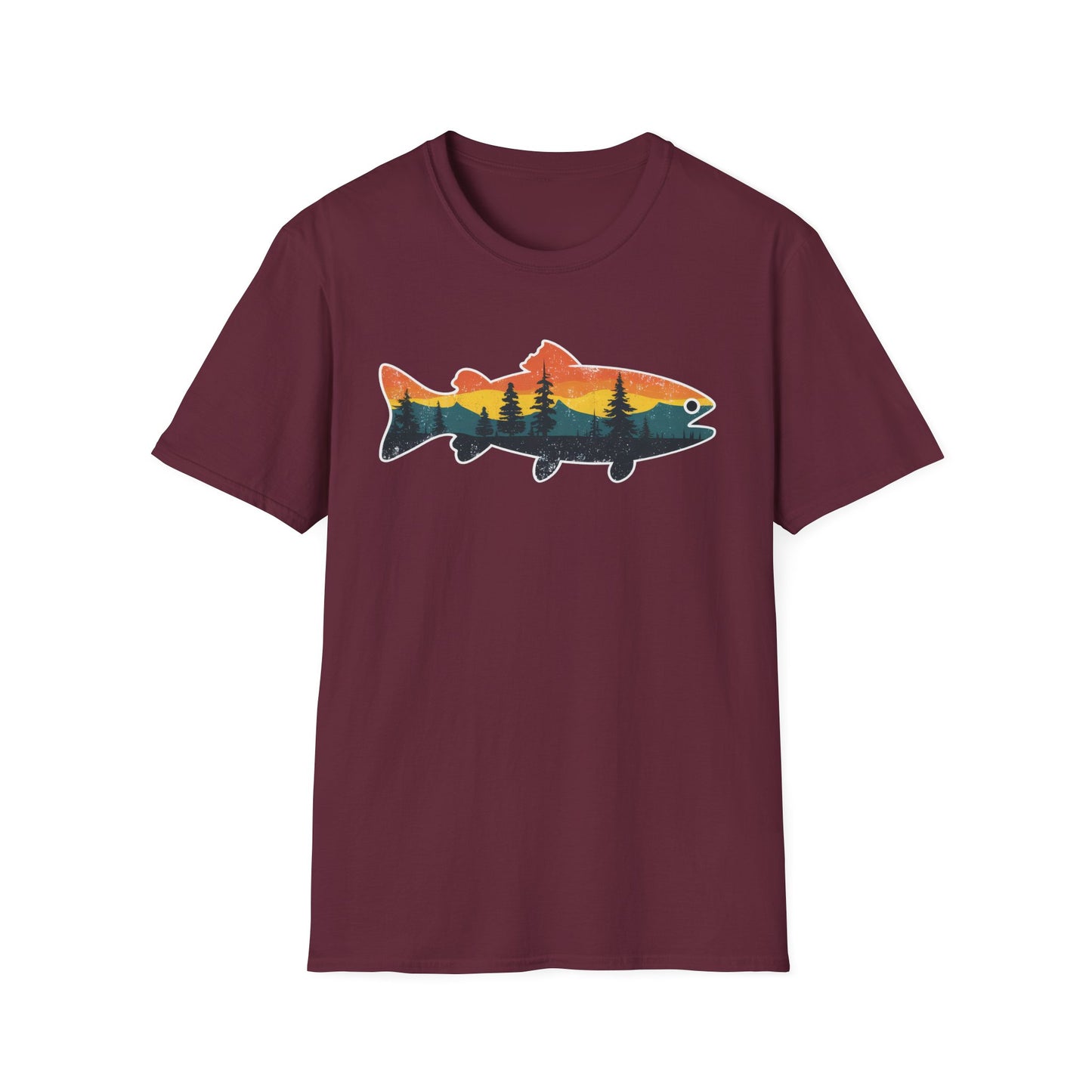 Fish Silhouette Unisex Softstyle T-Shirt