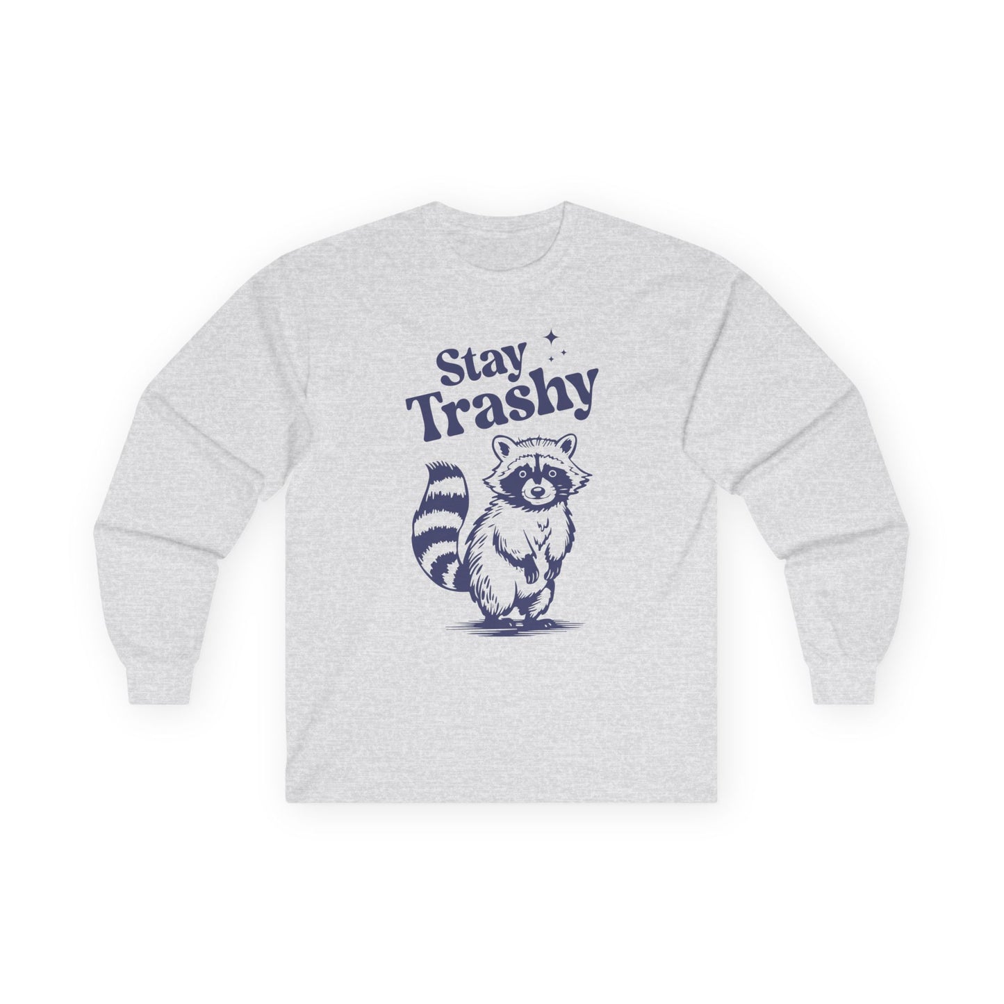 Retro Stay Trashy Raccoon - Unisex Ultra Cotton Long Sleeve Tee