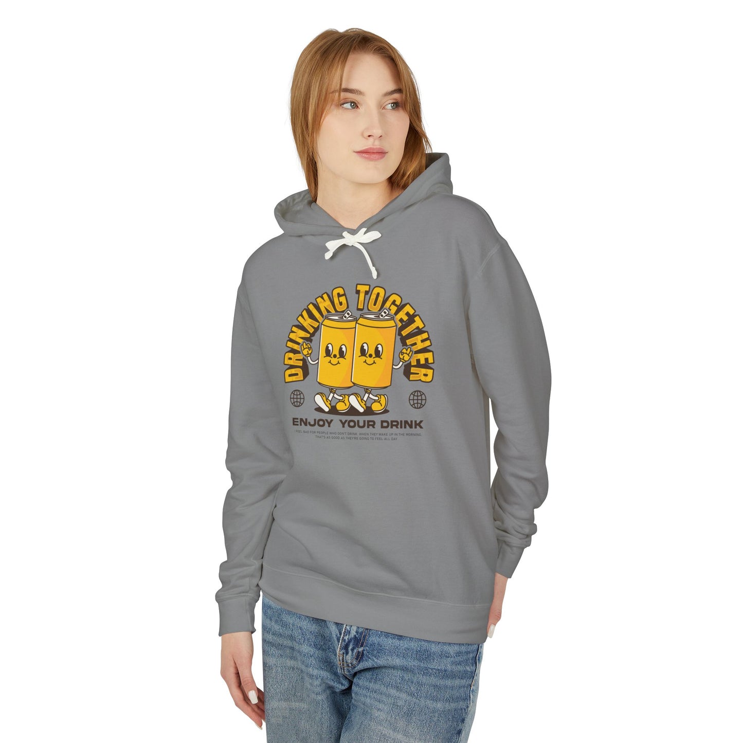 Drinking Together Unisex Lightweight Hooded Sweatshirt