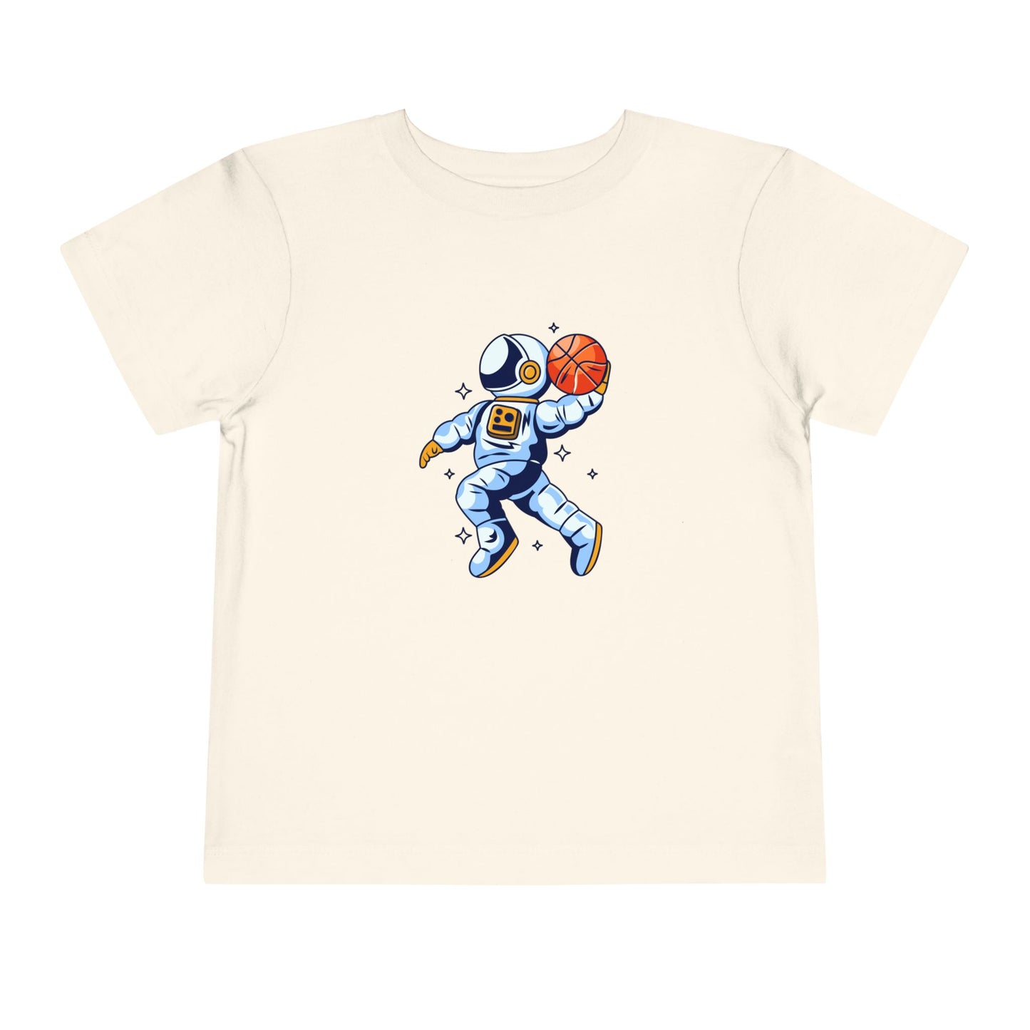 Basketball Astronaut Toddler Short Sleeve Tee