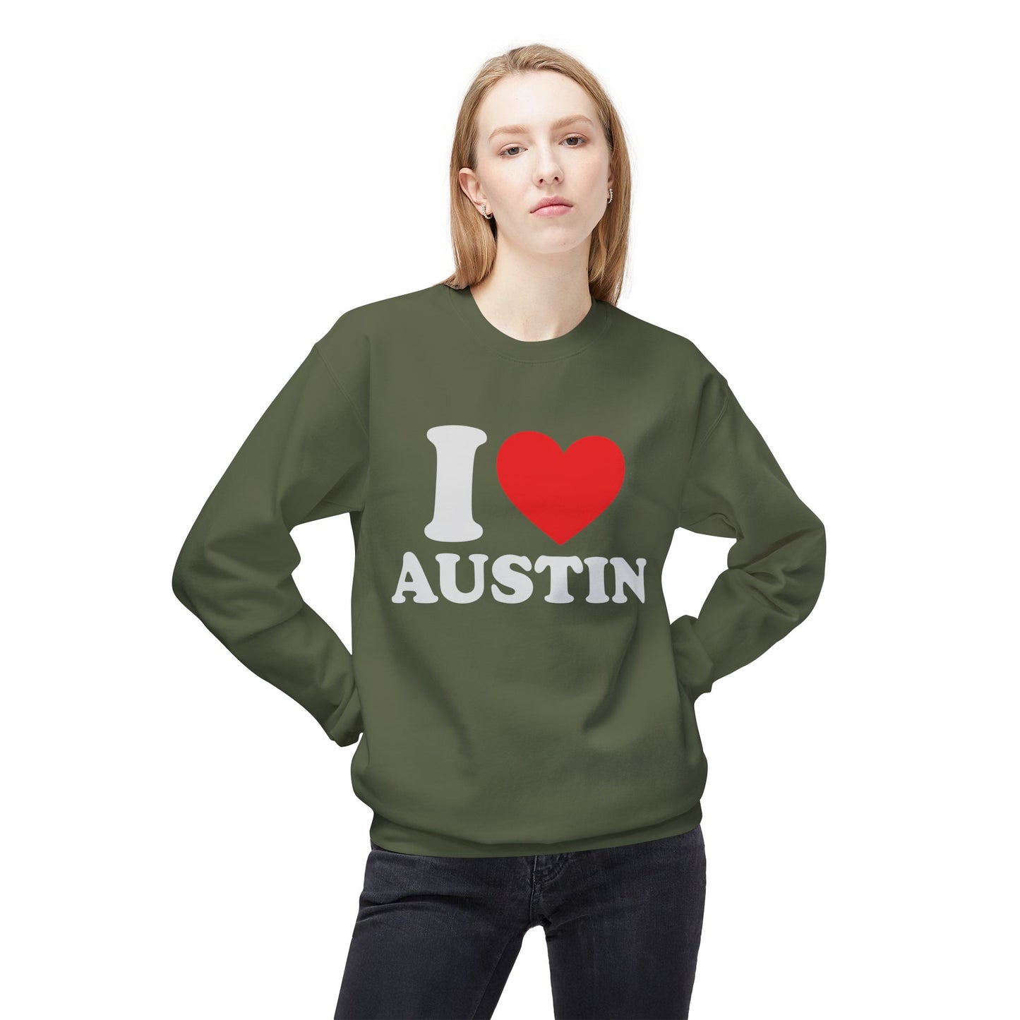 Austin Unisex Midweight Softstyle Fleece Crewneck Sweatshirt