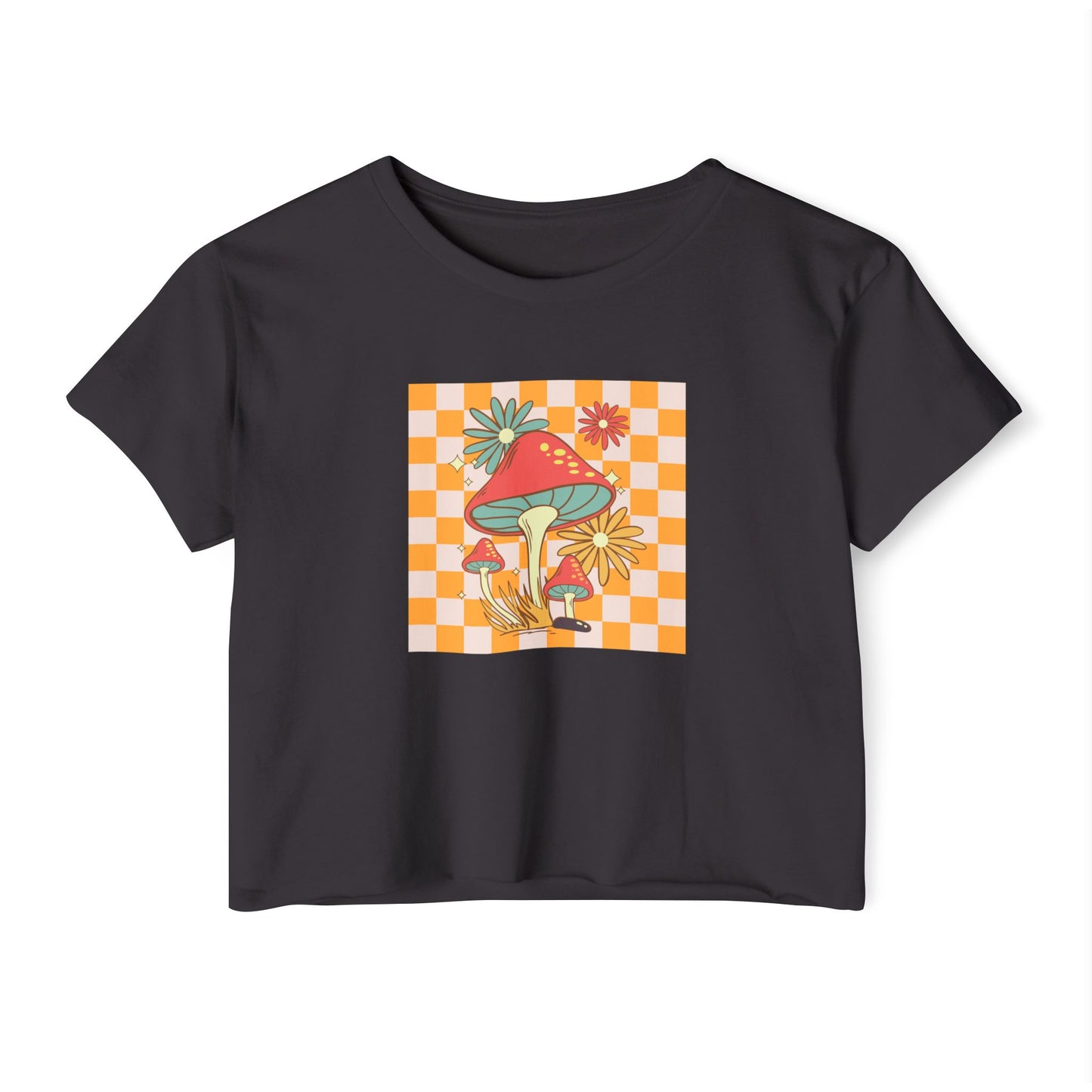 Retro Mushroom Women's Festival Crop Top