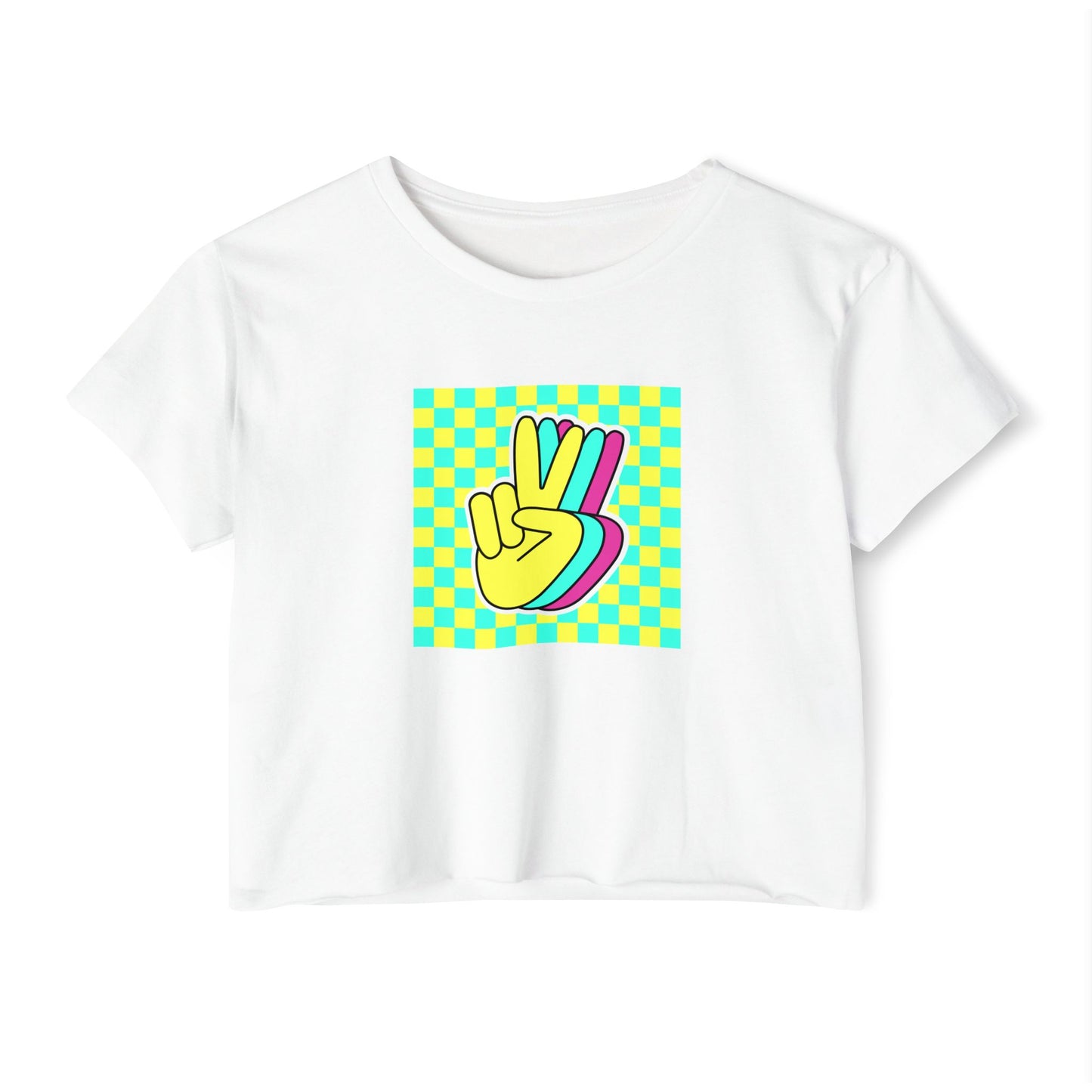 Retro Peace Women's Festival Crop Top