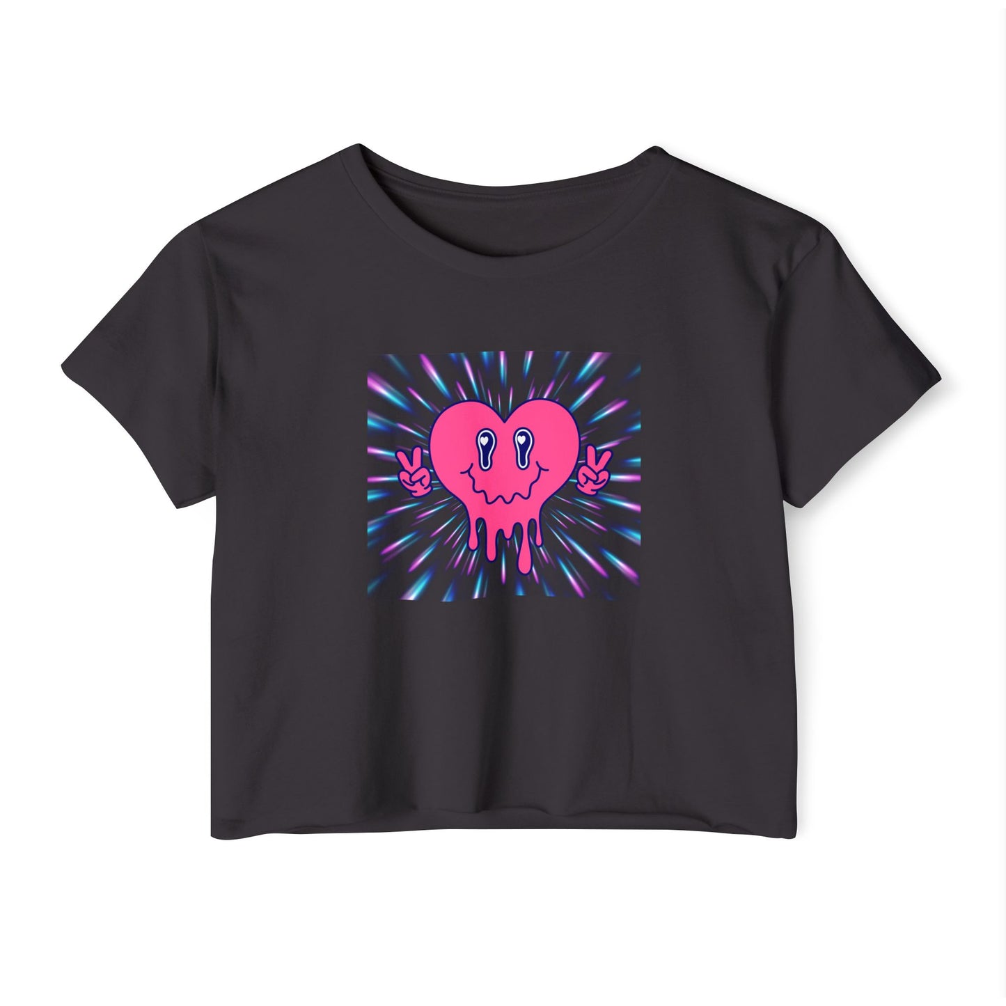 Retro Heart Women's Festival Crop Top