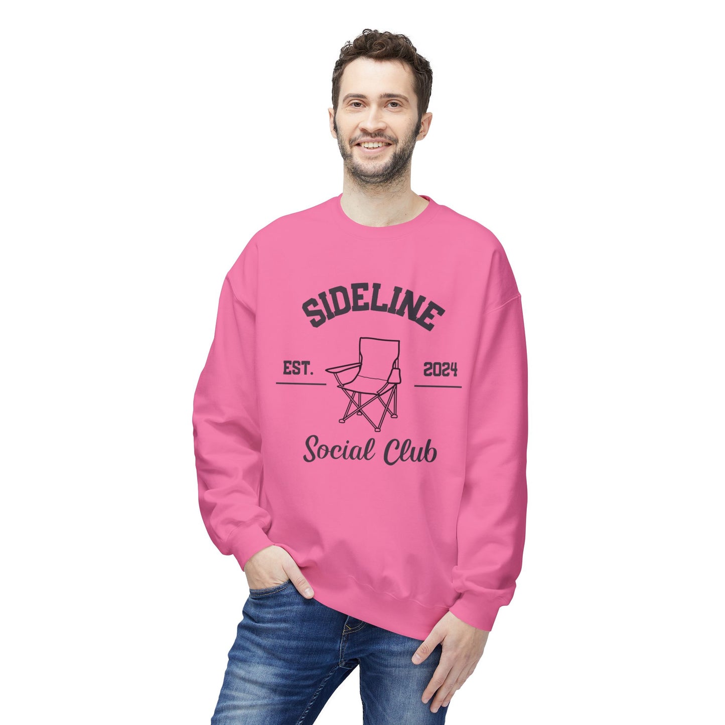 Sideline Social Club Unisex Midweight  Softstyle Fleece Crewneck Sweatshirt