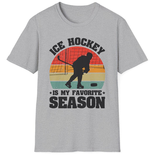 Ice Hockey Favorite Season Unisex Softstyle T-Shirt