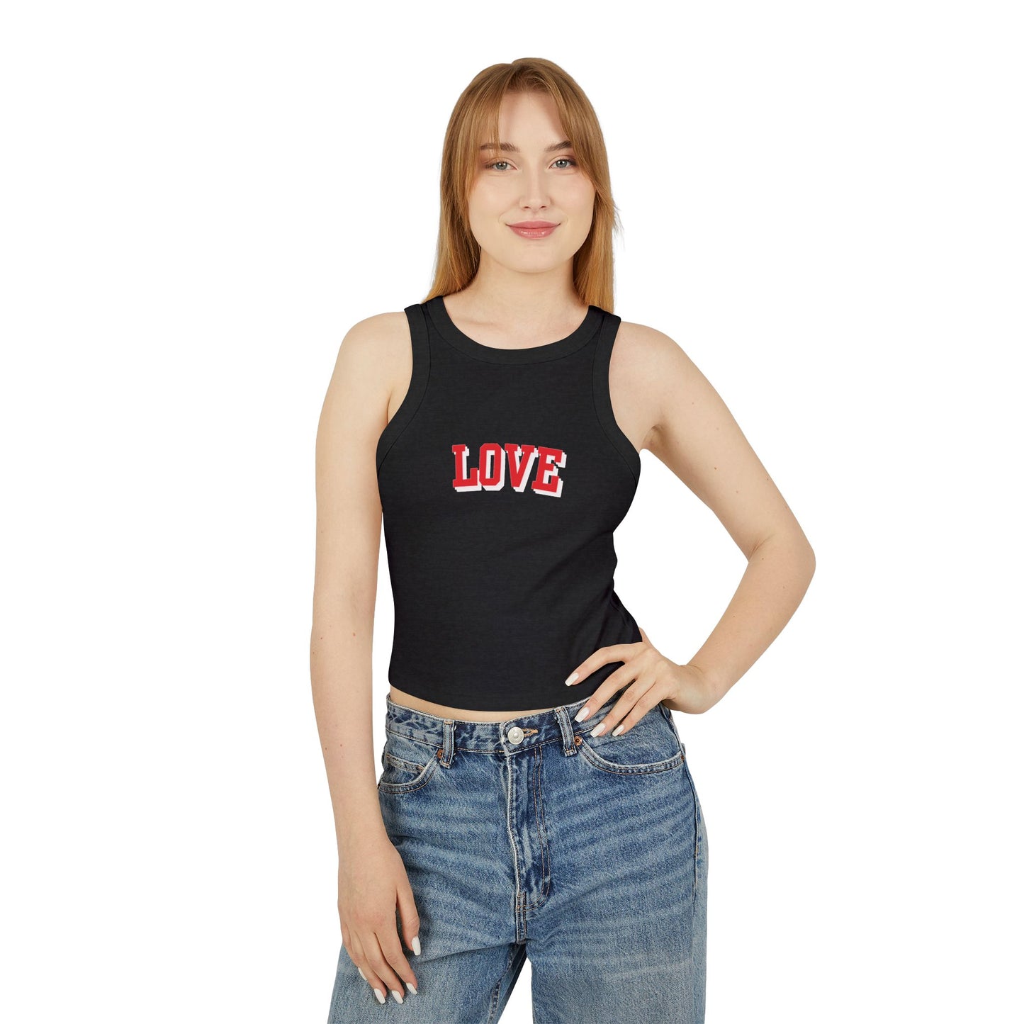 Love Women's Micro Rib Racer Tank Top