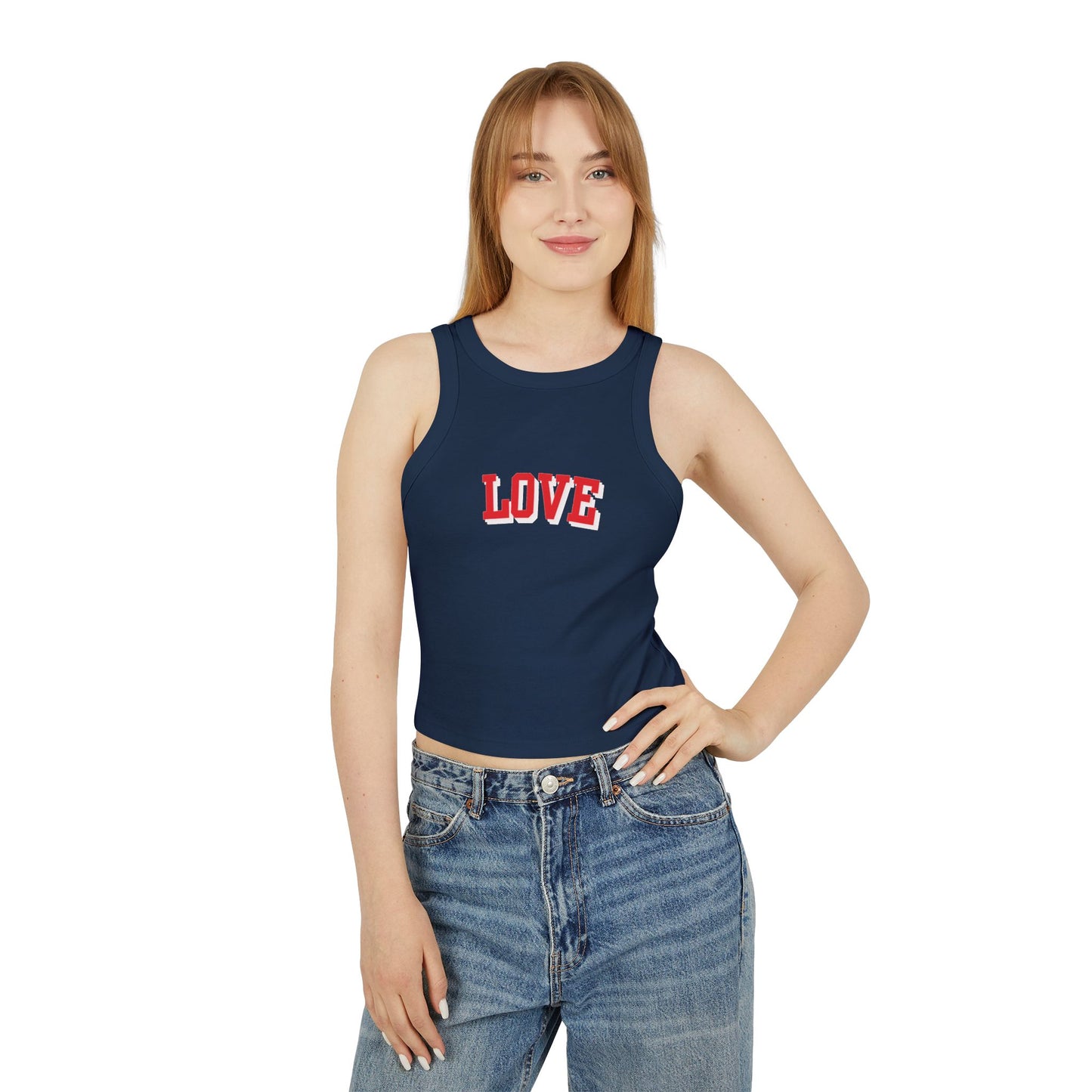 Love Women's Micro Rib Racer Tank Top