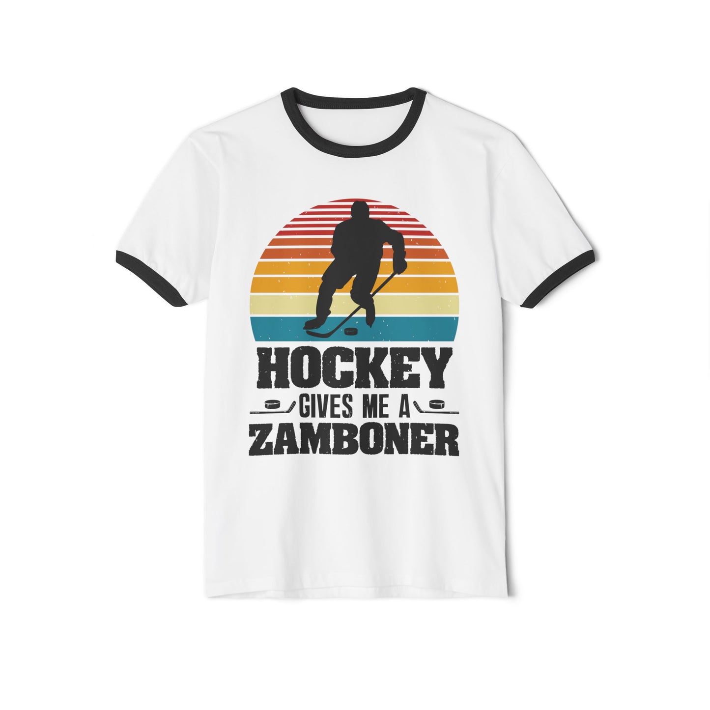 Hockey Gives Me a Zamboner Unisex Cotton Ringer T-Shirt