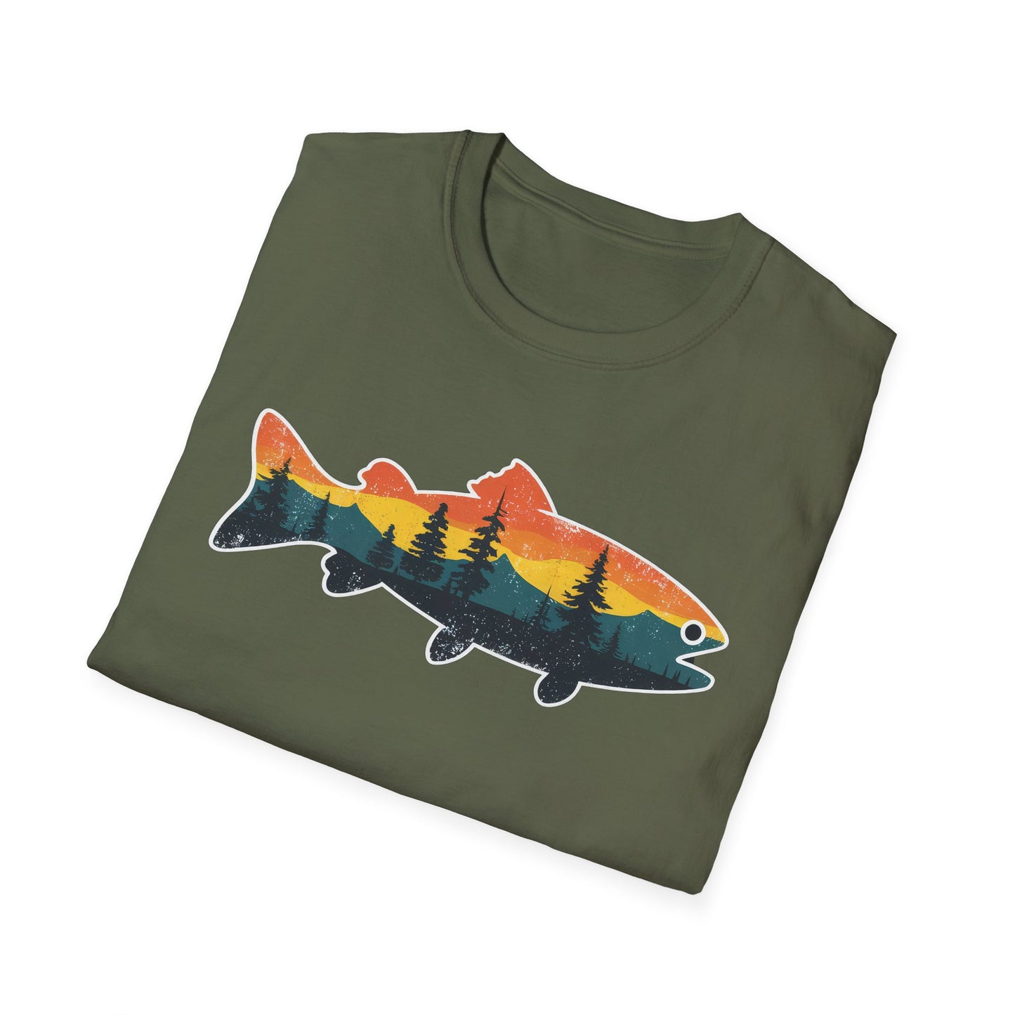 Fish Silhouette Unisex Softstyle T-Shirt