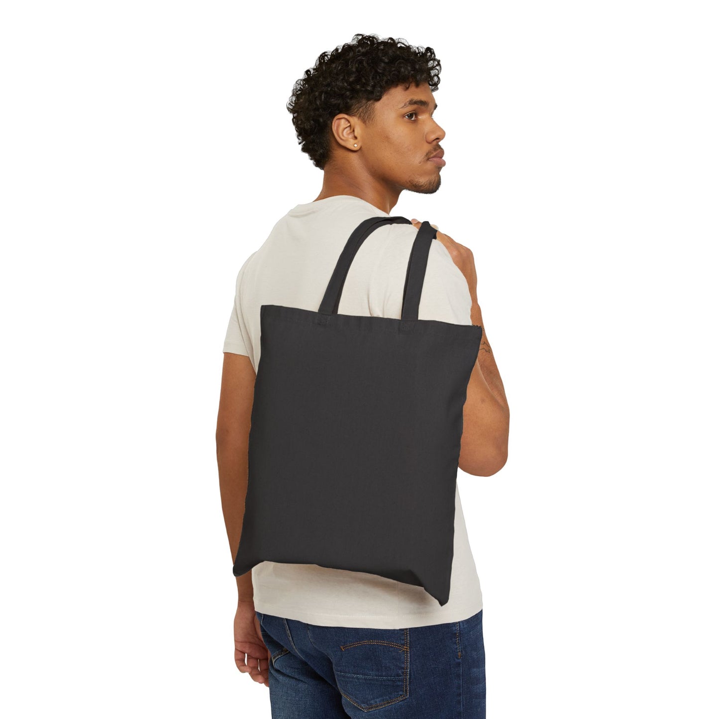 Retro Peace Cotton Canvas Tote Bag