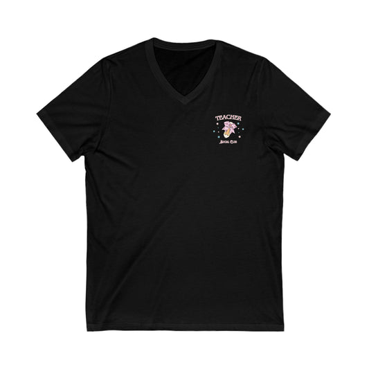 Teacher Social Club Unisex Jersey Short Sleeve V-Neck Tee