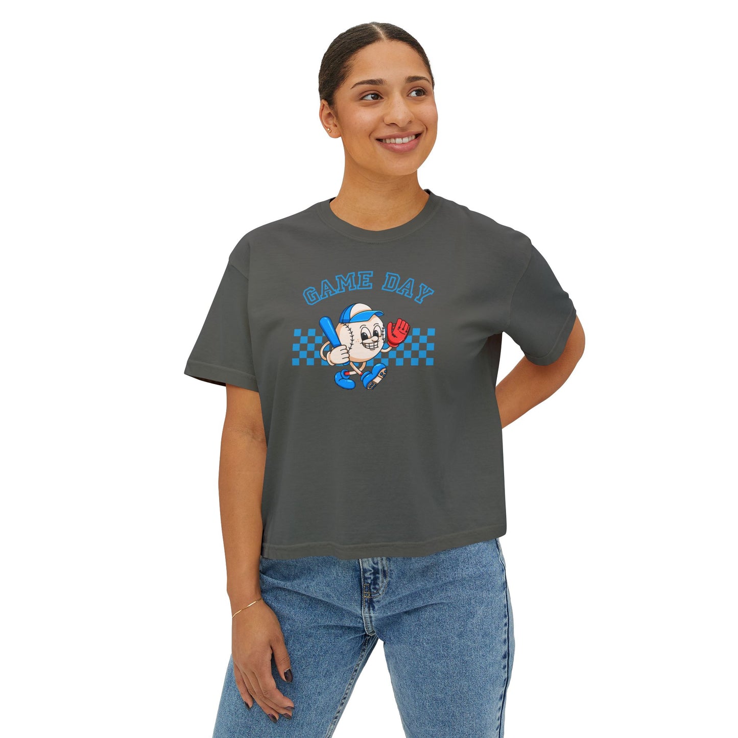 Baseball Game Day Women's Boxy Tee