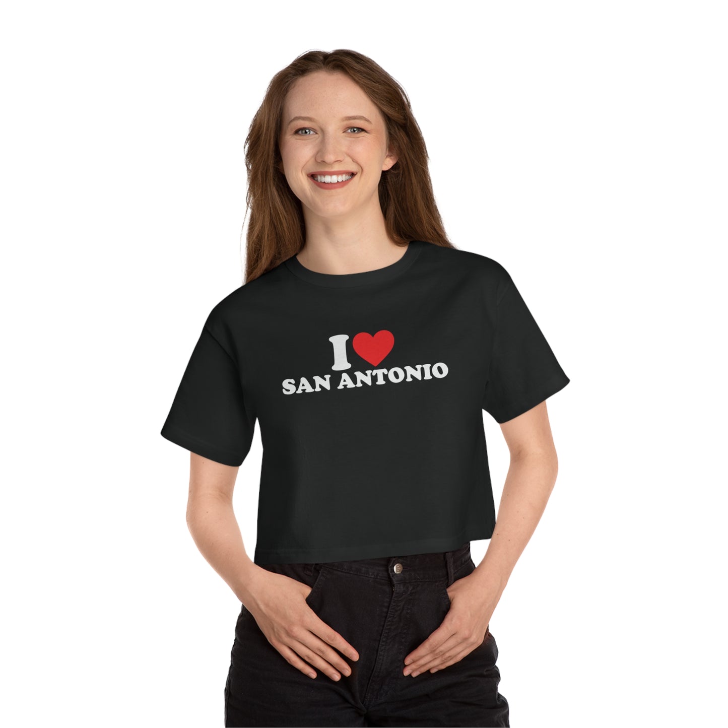 San Antonio Champion Women's Heritage Cropped T-Shirt