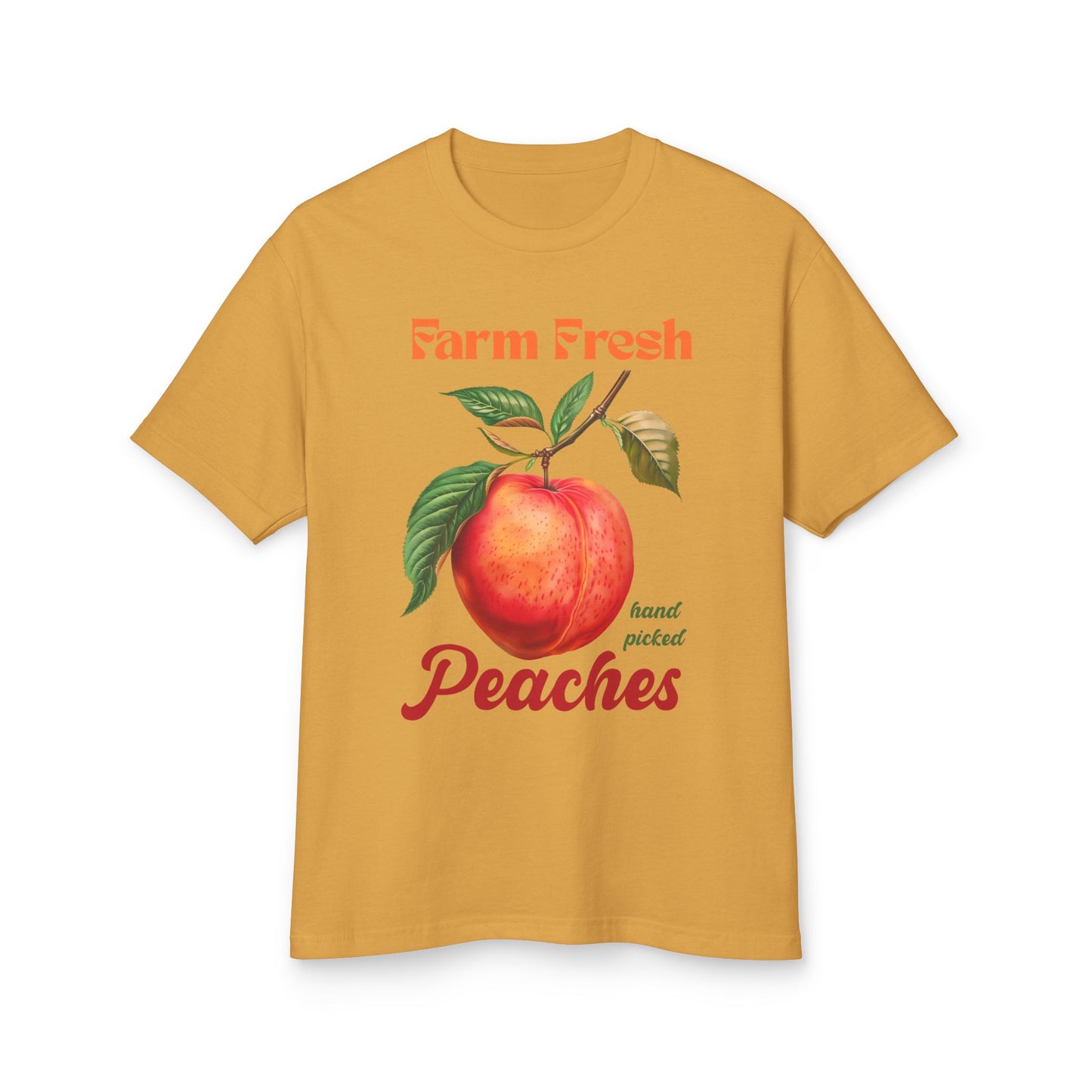 Farm Fresh Peaches Unisex Garment-Dyed Heavyweight Cotton Tee