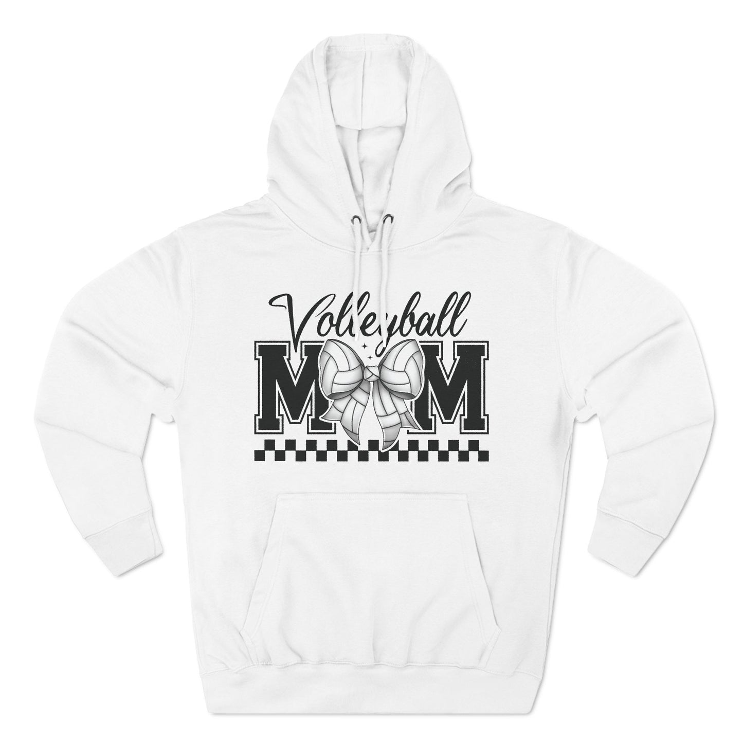 Volleyball Mom Three-Panel Bow Fleece Hoodie