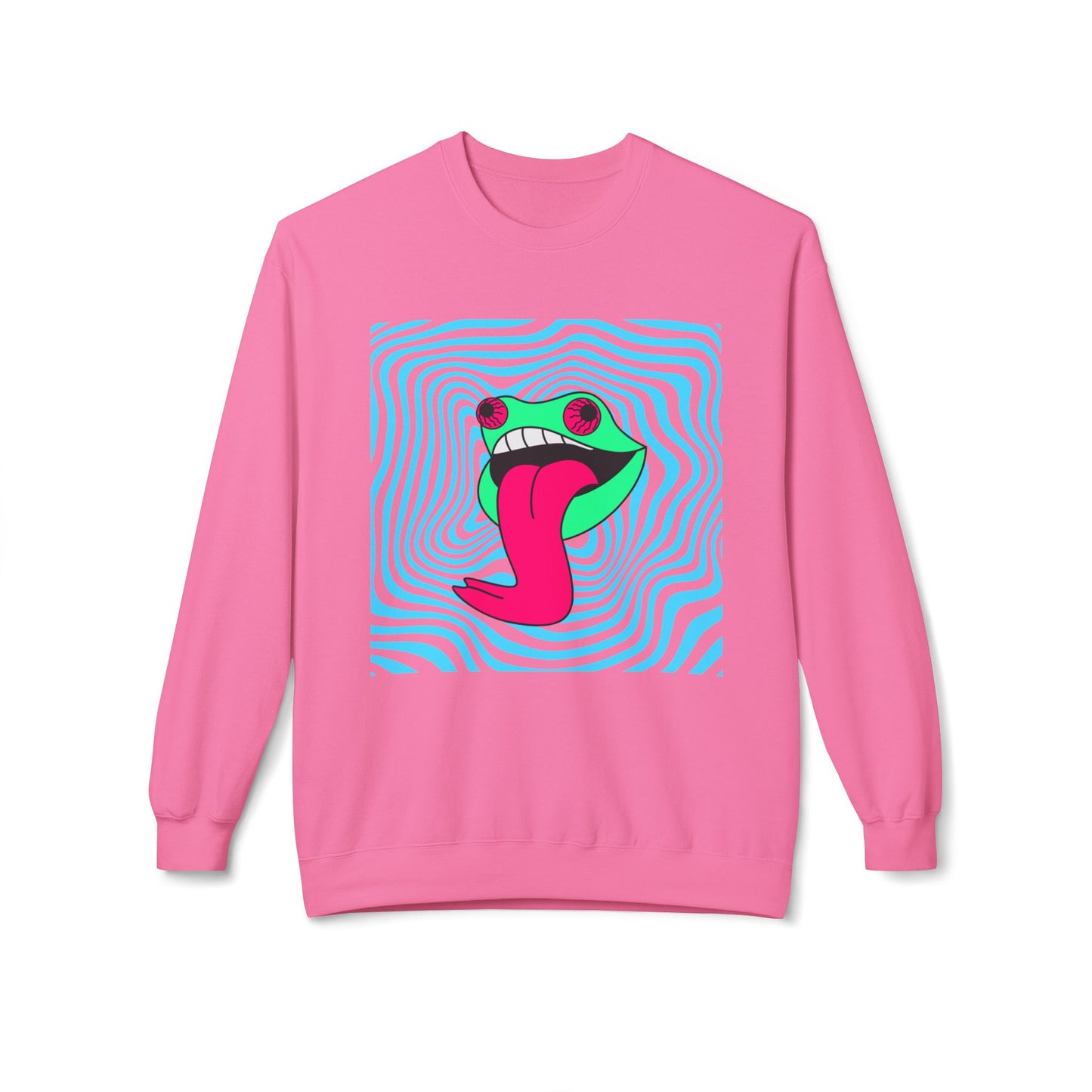 Retro Frog Unisex Midweight Softstyle Fleece Crewneck Sweatshirt