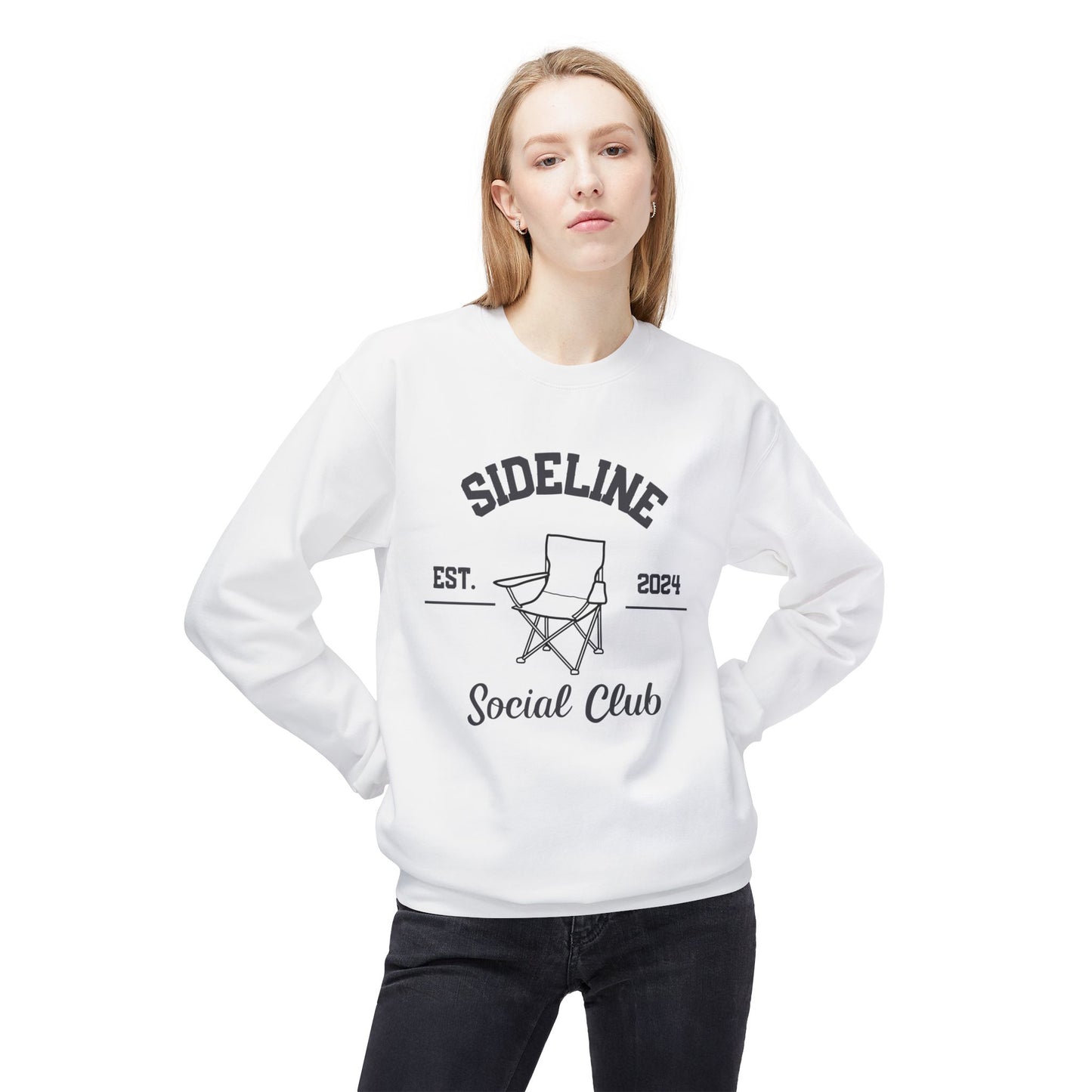 Sideline Social Club Unisex Midweight  Softstyle Fleece Crewneck Sweatshirt