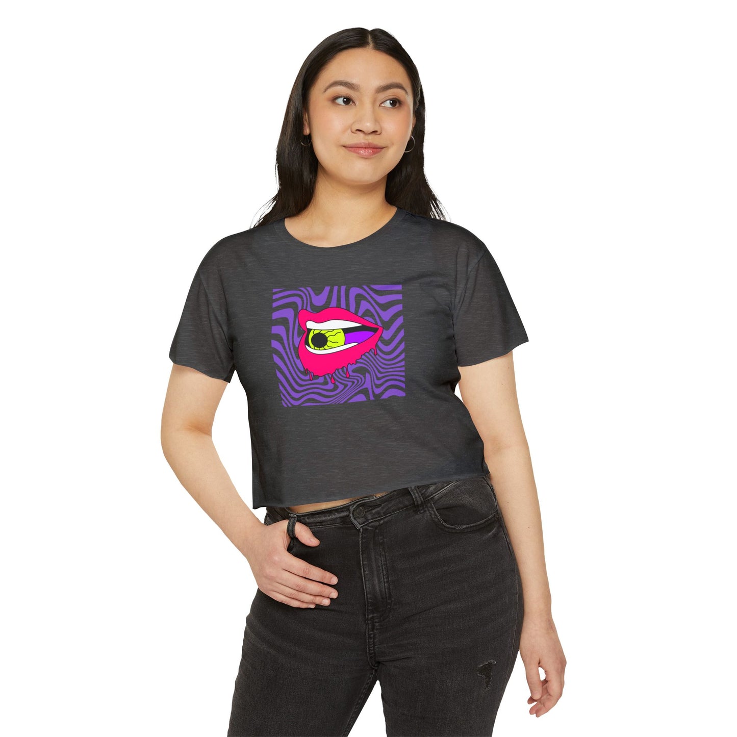 Retro Lips Women's Festival Crop Top