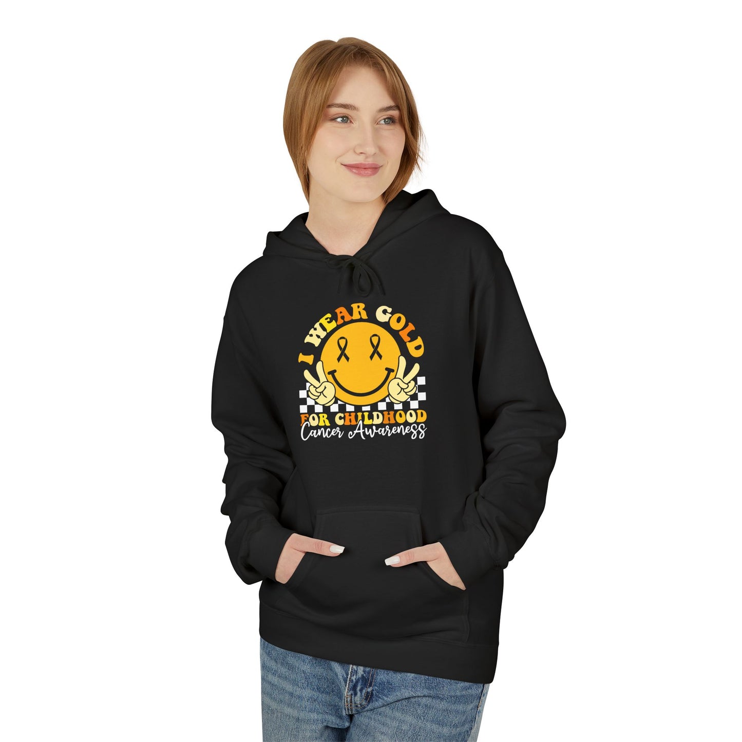 Childhood Cancer Awareness Unisex Midweight Softstyle Fleece Hoodie