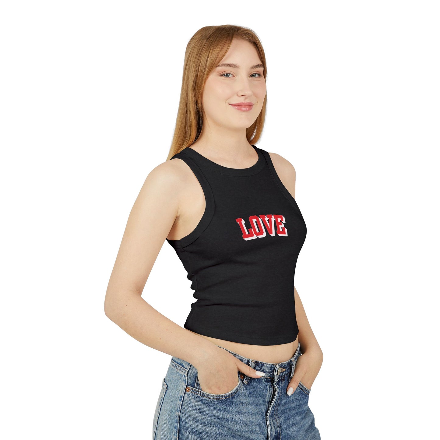 Love Women's Micro Rib Racer Tank Top