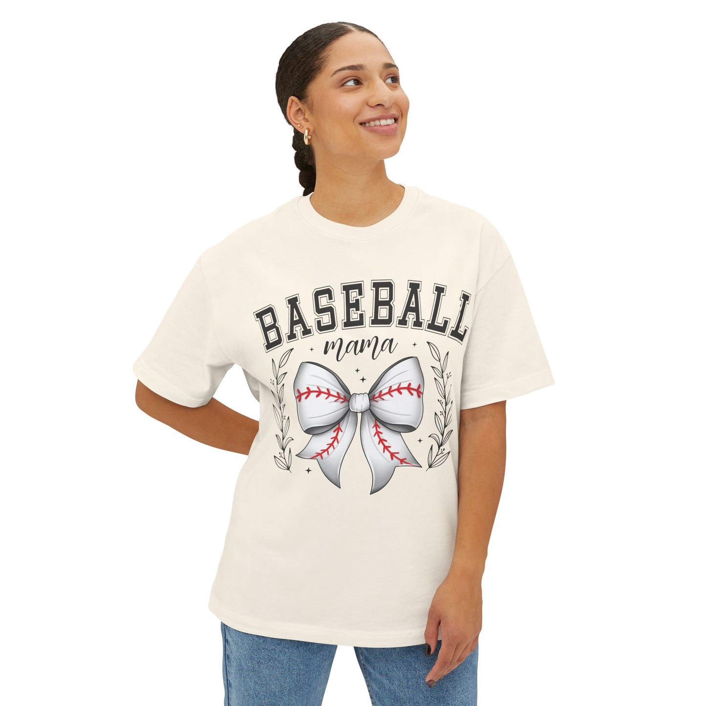 Baseball Mama Unisex Oversized Boxy Tee