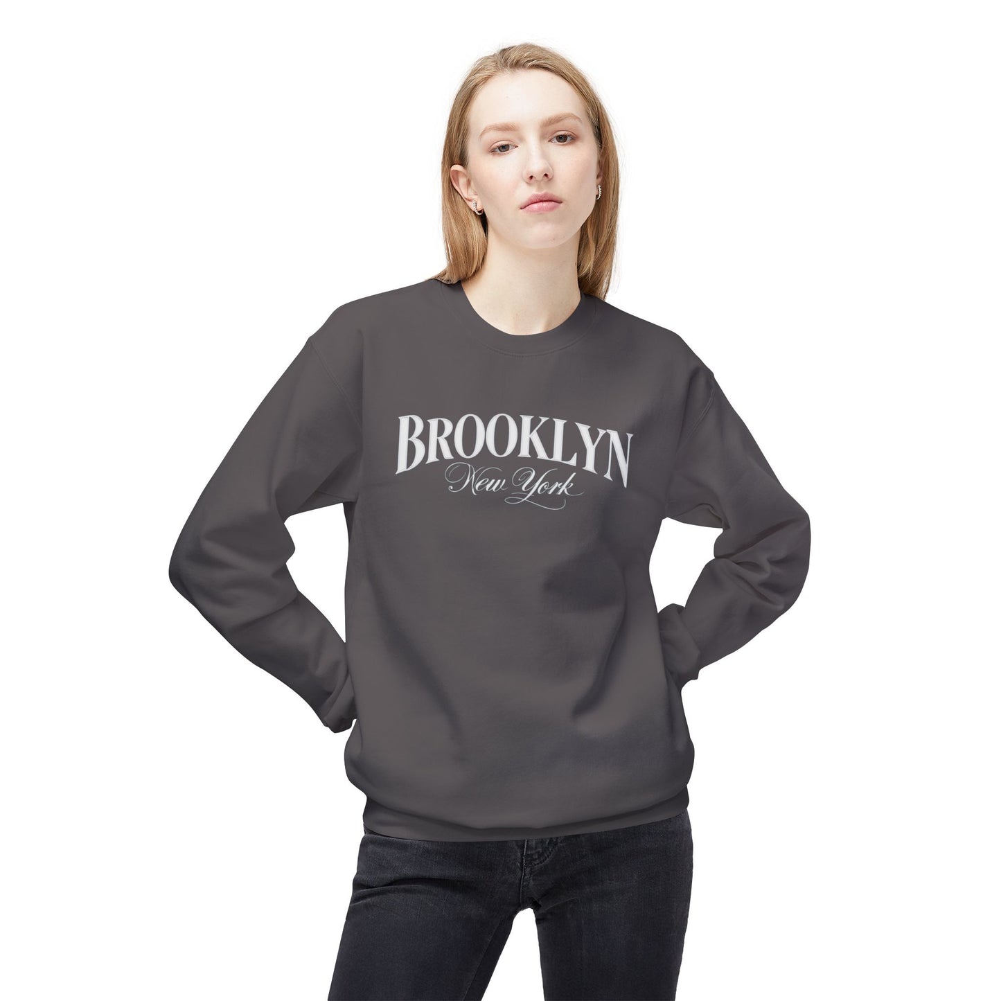 Brooklyn Unisex Midweight Softstyle Fleece Crewneck Sweatshirt