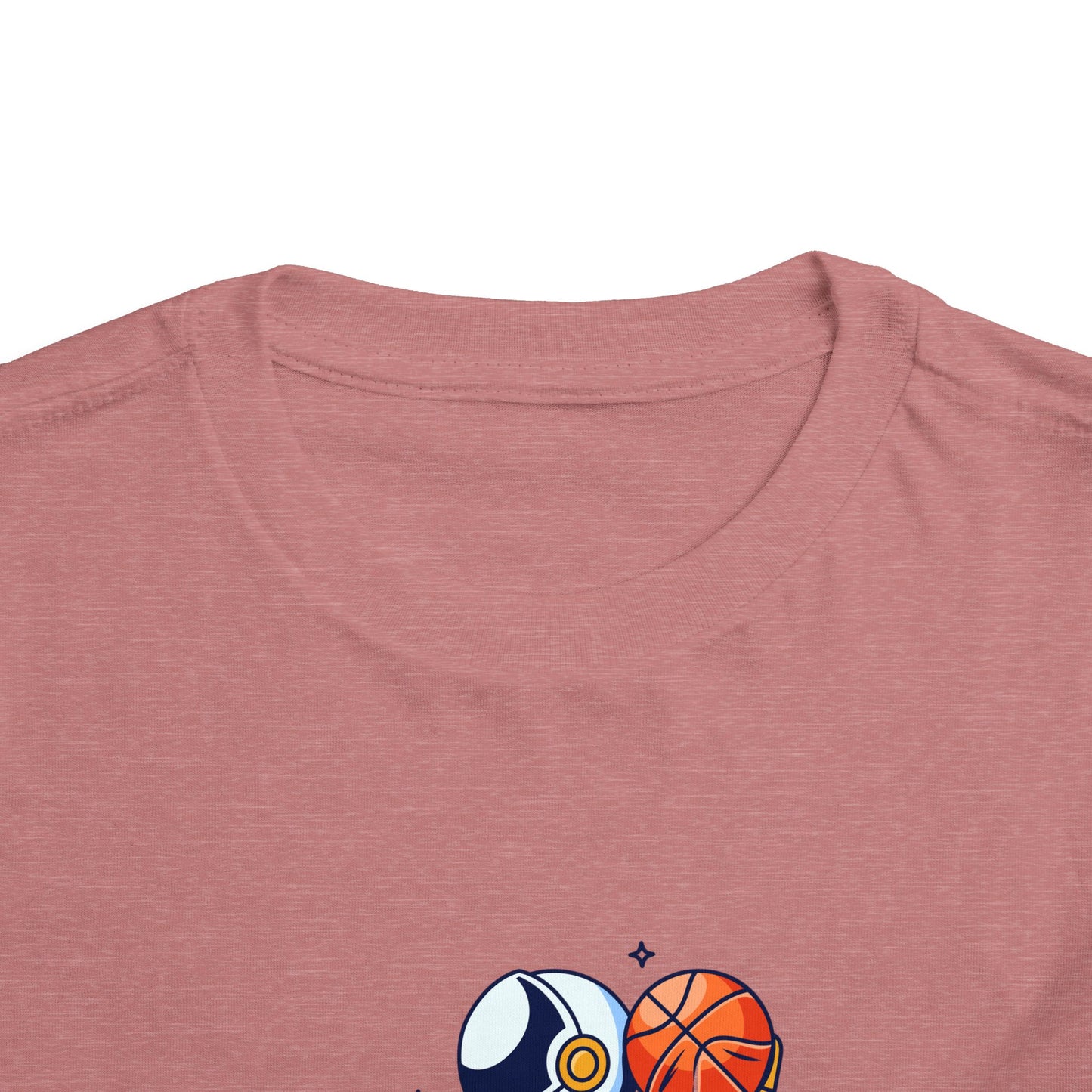 Basketball Astronaut Toddler Short Sleeve Tee