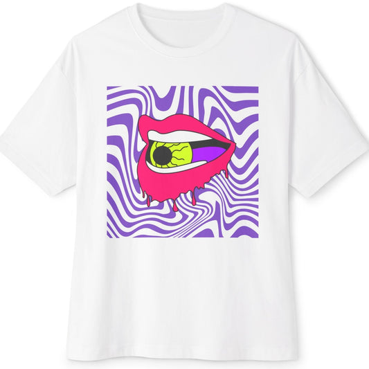 Retro Lips Unisex Oversized Boxy Tee