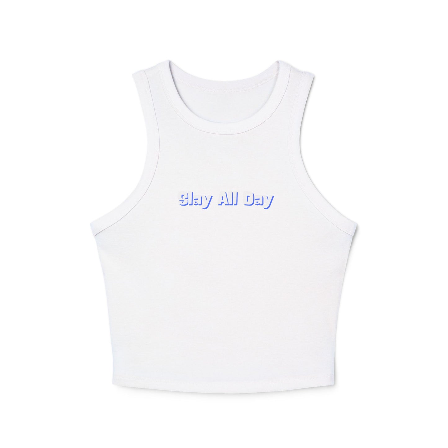 Slay All Day Women's Micro Rib Racer Tank Top