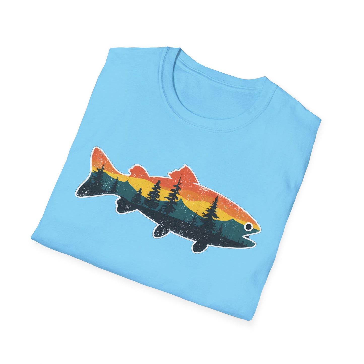 Fish Silhouette Unisex Softstyle T-Shirt