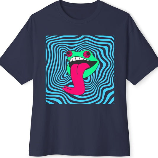 Retro Frog Unisex Oversized Boxy Tee