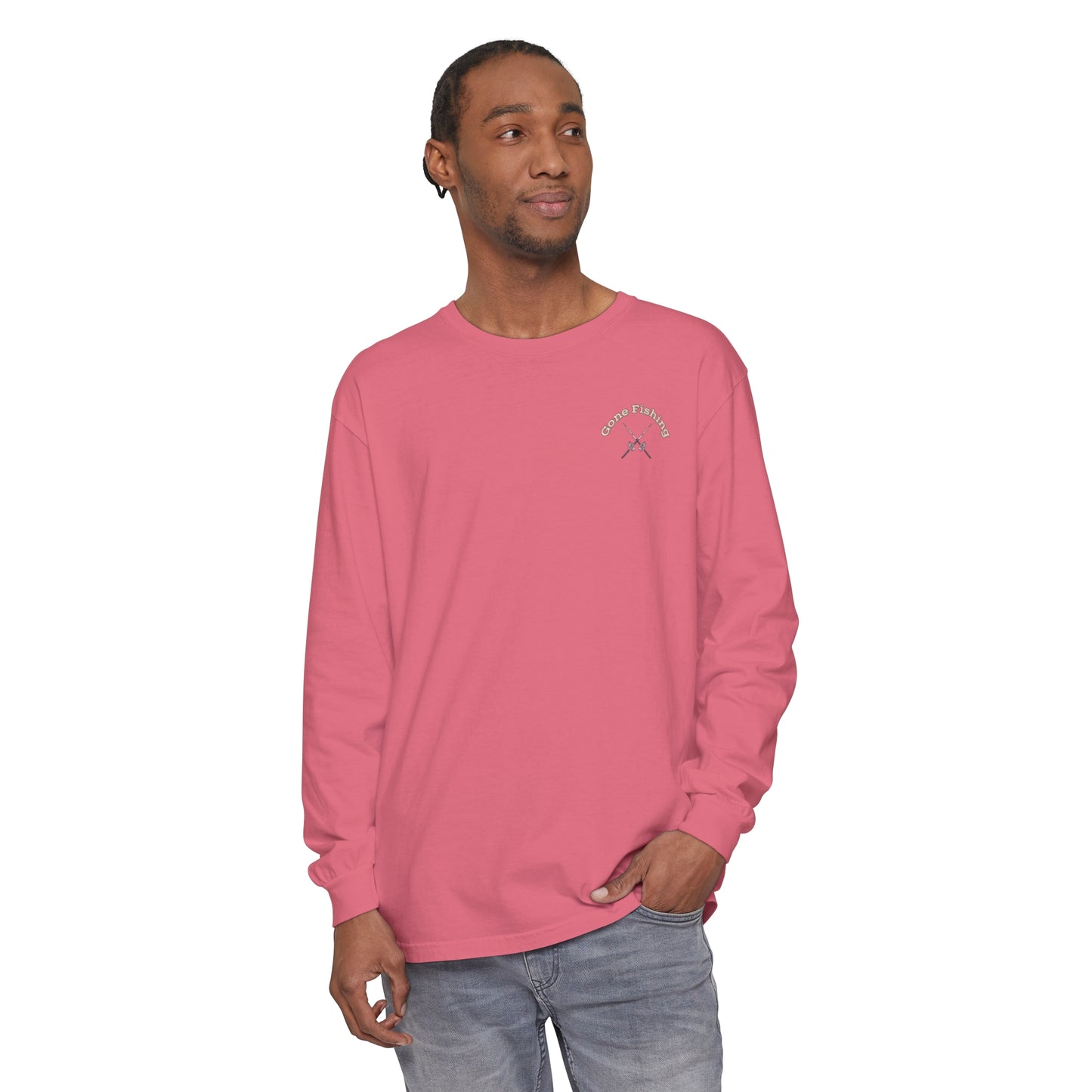 Gone Fishing Unisex Garment-dyed Long Sleeve T-Shirt