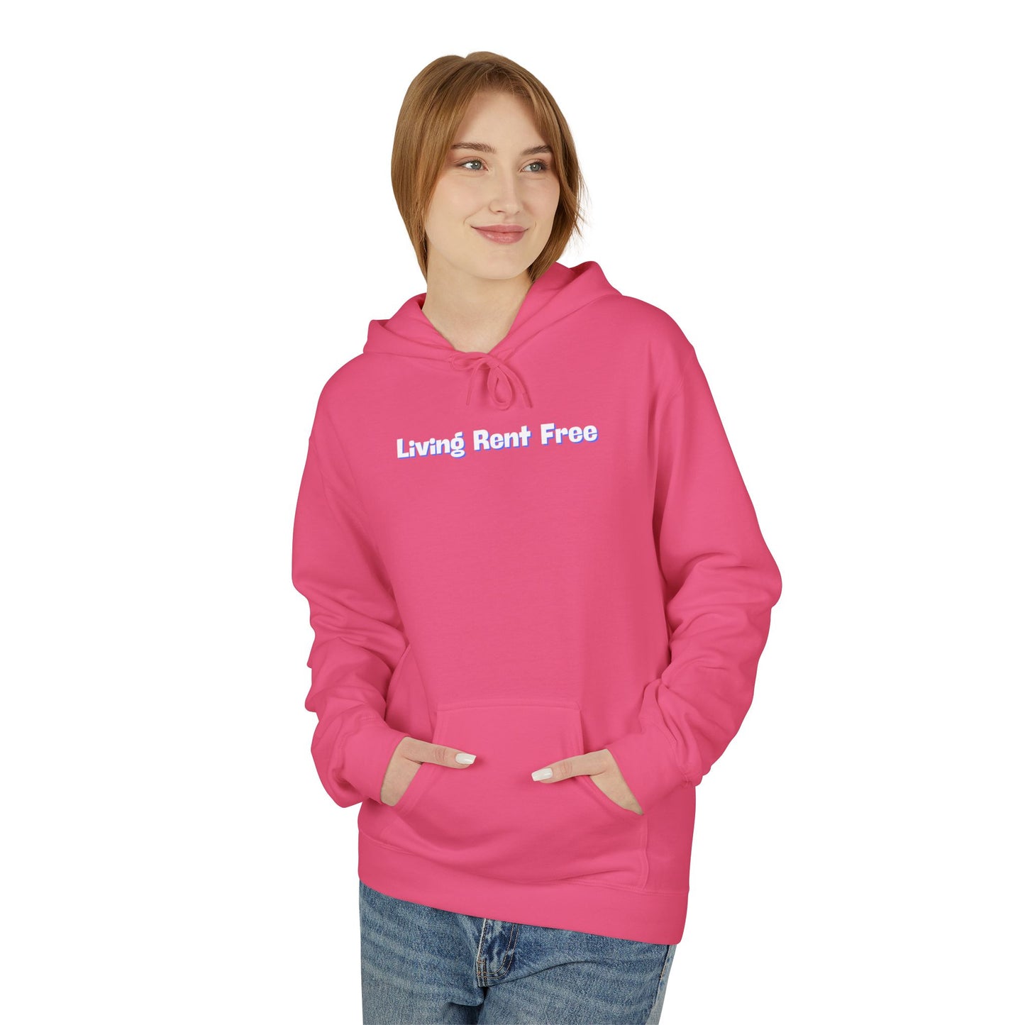 Living Rent Free Unisex Midweight Softstyle Fleece Hoodie