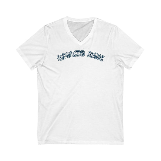 Sports Mom Unisex Jersey Short Sleeve V-Neck Tee