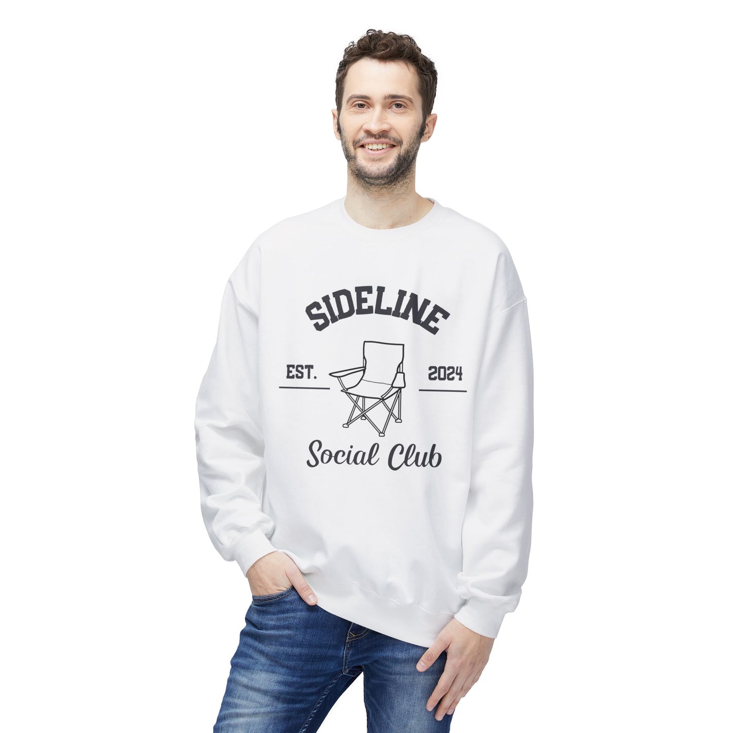 Sideline Social Club Unisex Midweight  Softstyle Fleece Crewneck Sweatshirt