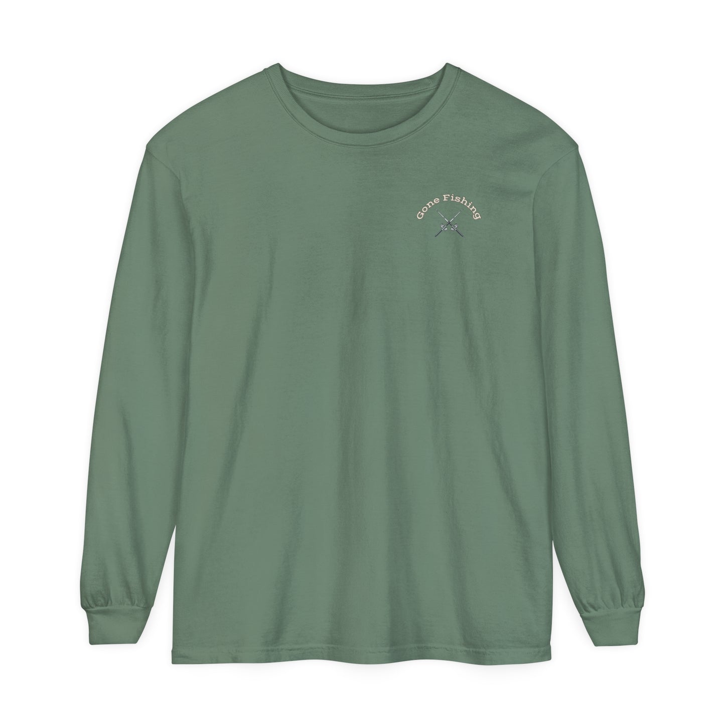 Gone Fishing Unisex Garment-dyed Long Sleeve T-Shirt