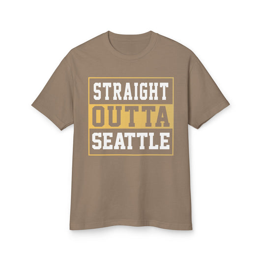 Straight Outta Seattle Unisex Garment-Dyed Heavyweight Cotton Tee