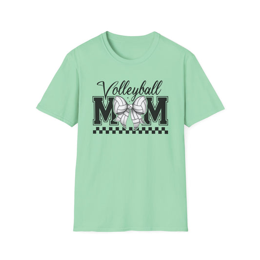 Volleyball Mom Unisex Bow Softstyle T-Shirt