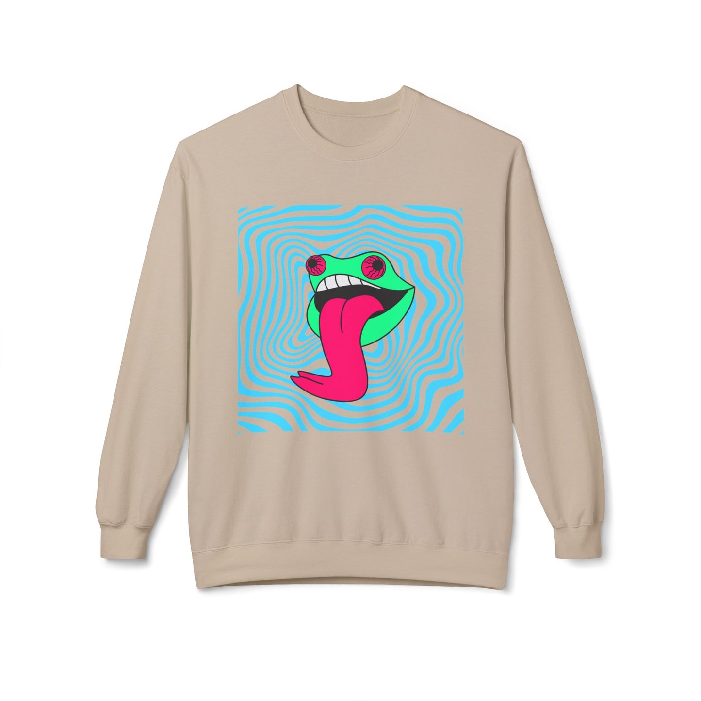 Retro Frog Unisex Midweight Softstyle Fleece Crewneck Sweatshirt