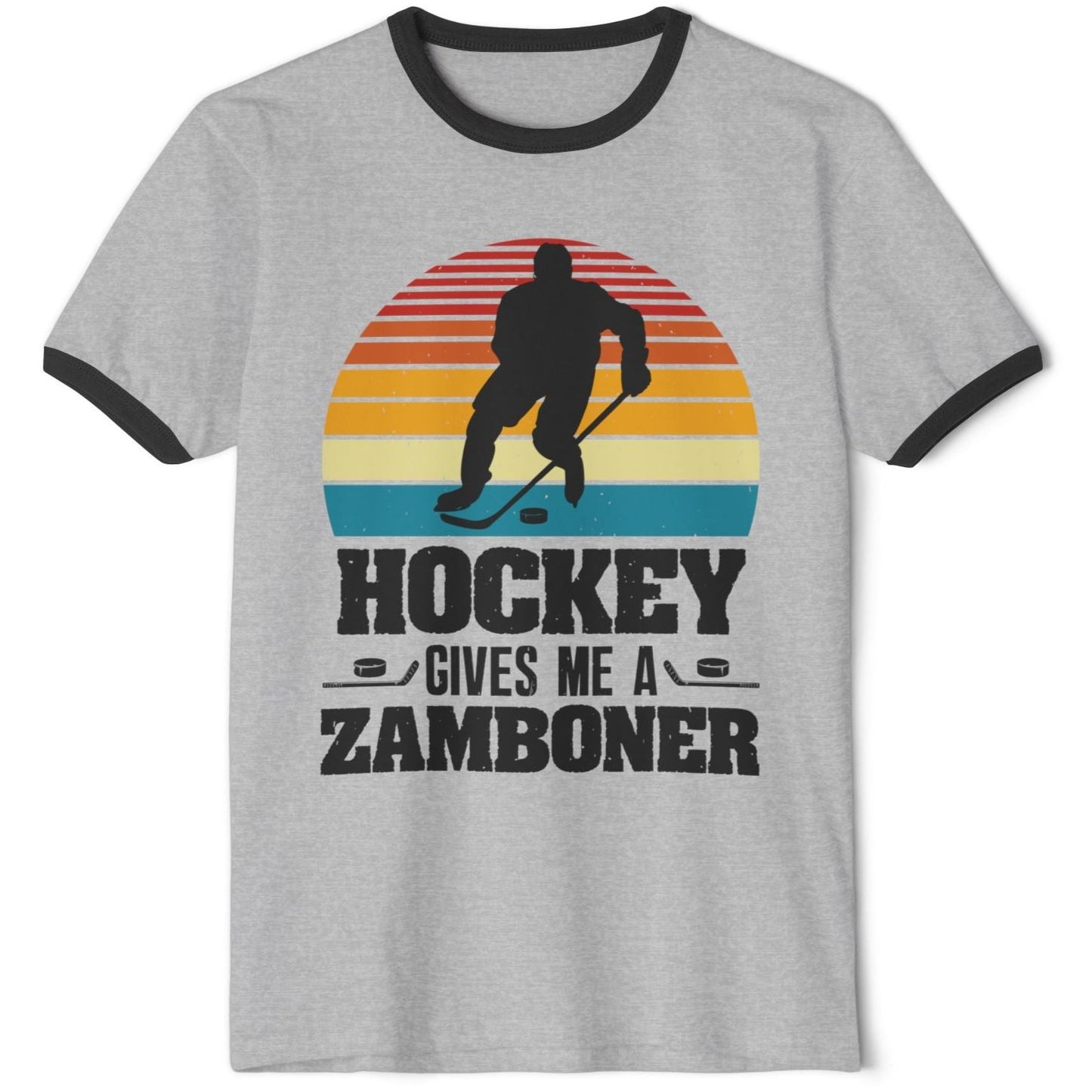 Hockey Gives Me a Zamboner Unisex Cotton Ringer T-Shirt