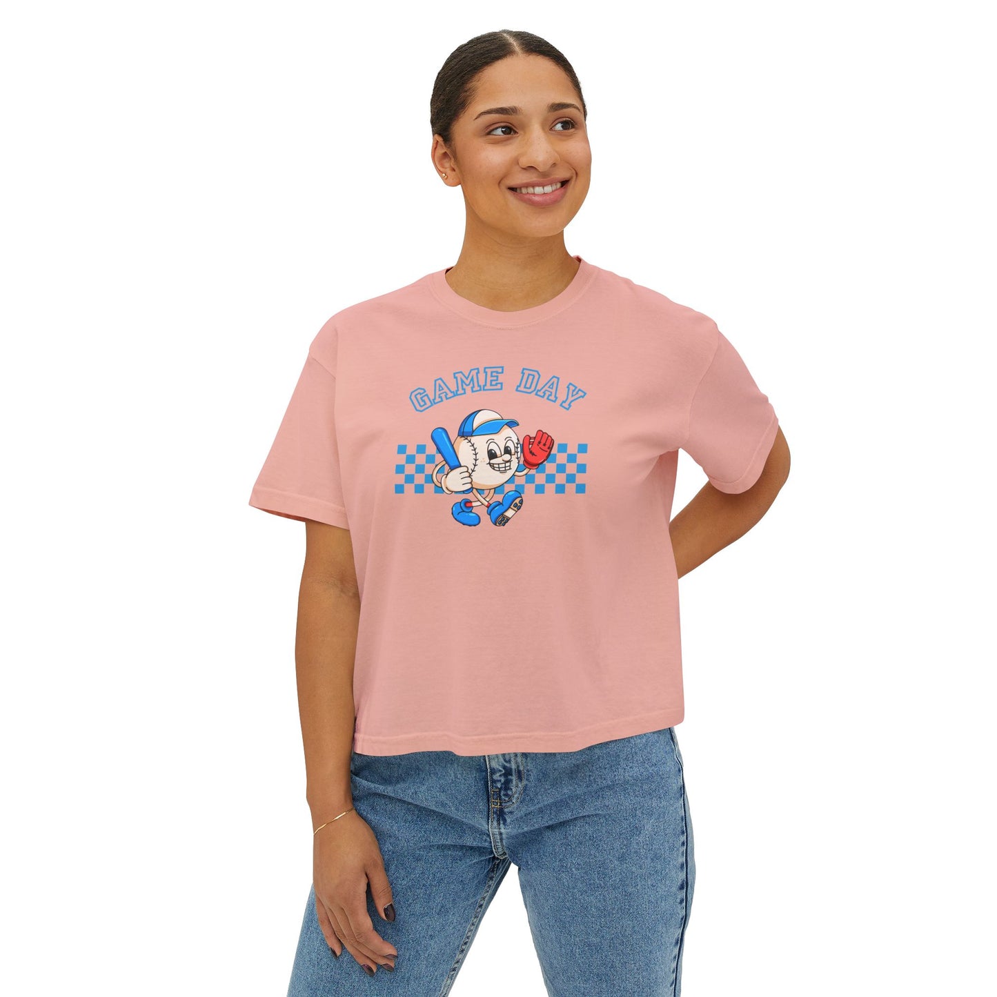 Baseball Game Day Women's Boxy Tee