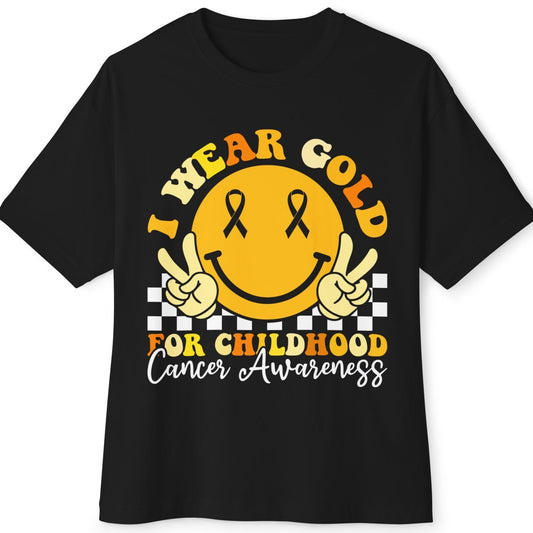 Childhood Cancer Awareness Unisex Oversized Boxy Tee