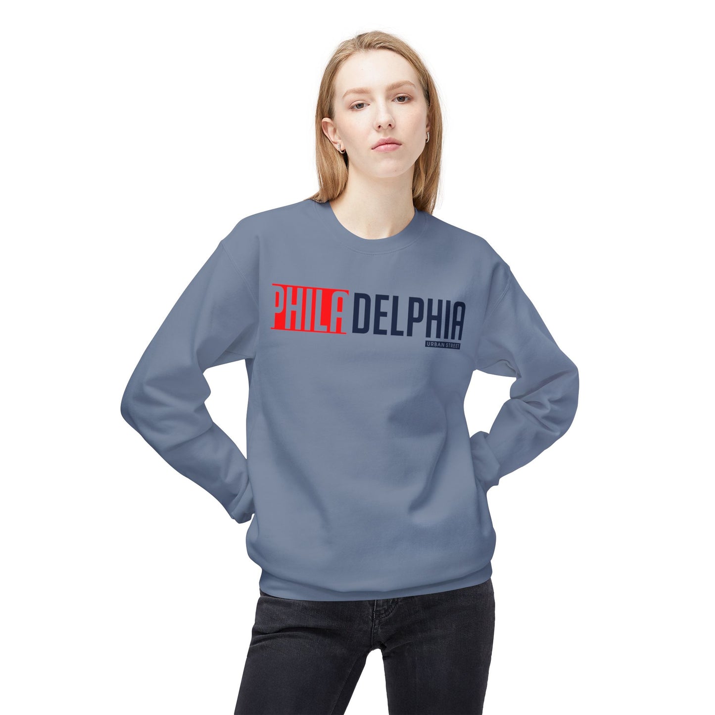 Philadelphia Unisex Midweight Softstyle Fleece Crewneck Sweatshirt