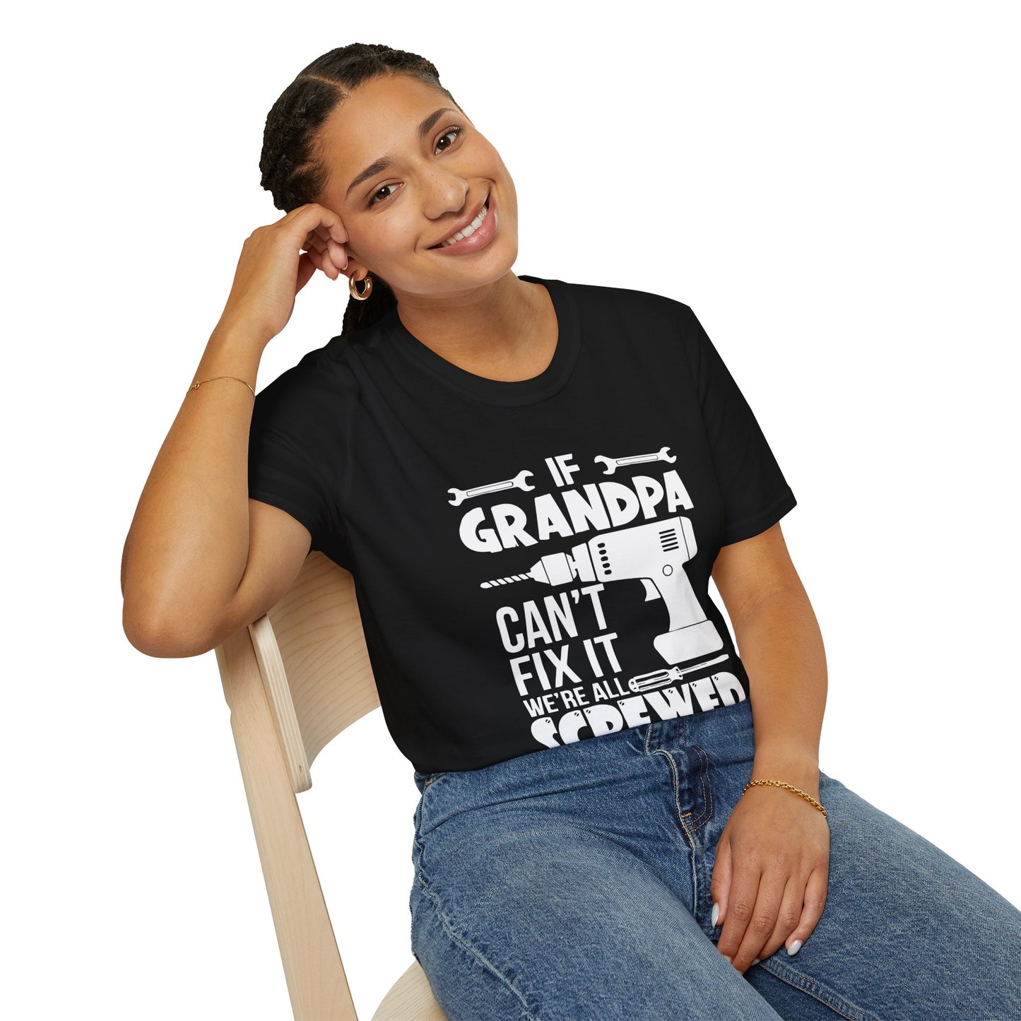 If Grandpa Can't Fix It Unisex Softstyle T-Shirt